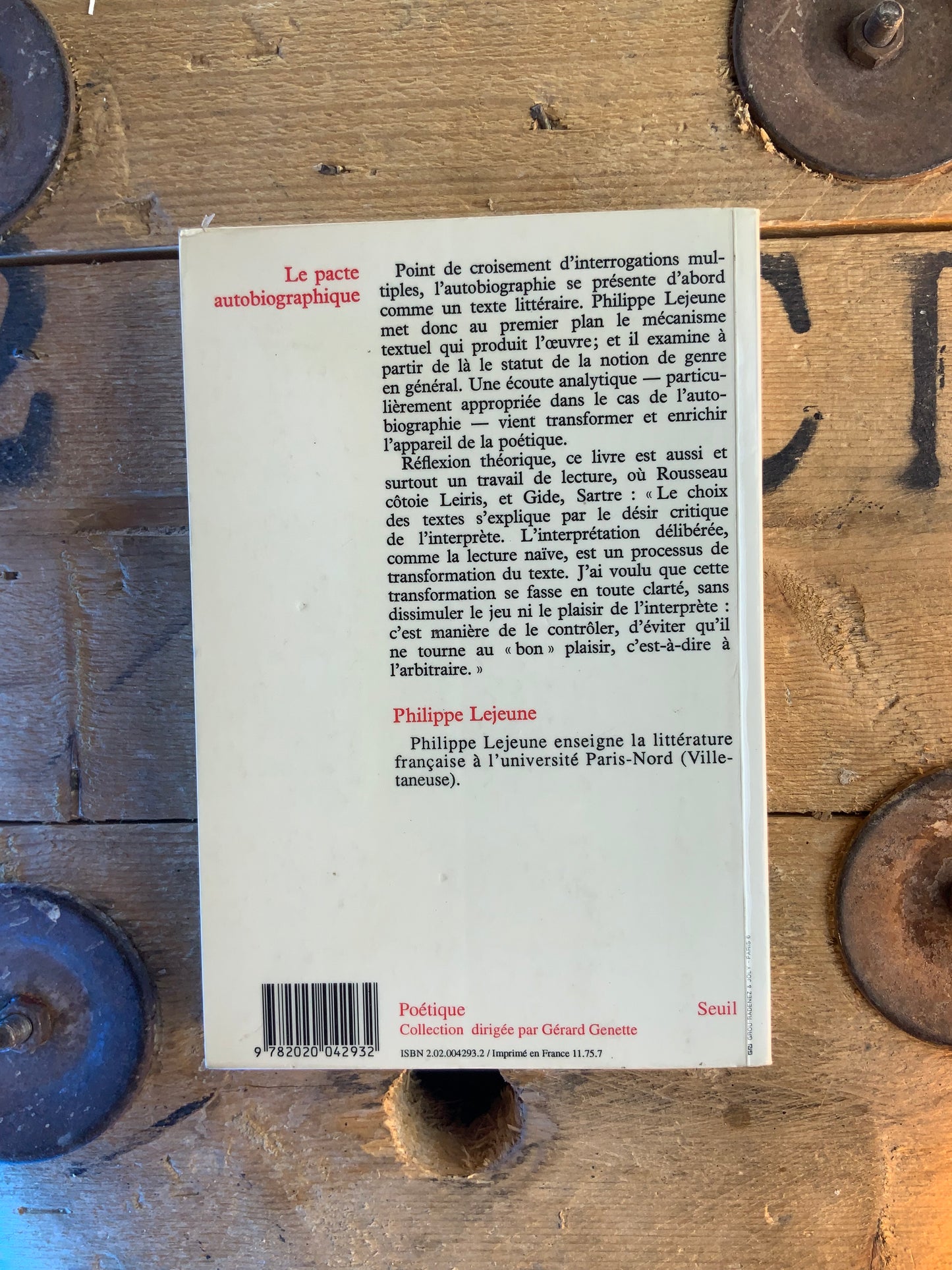 Le pacte autobiographique - Philippe Lejeune