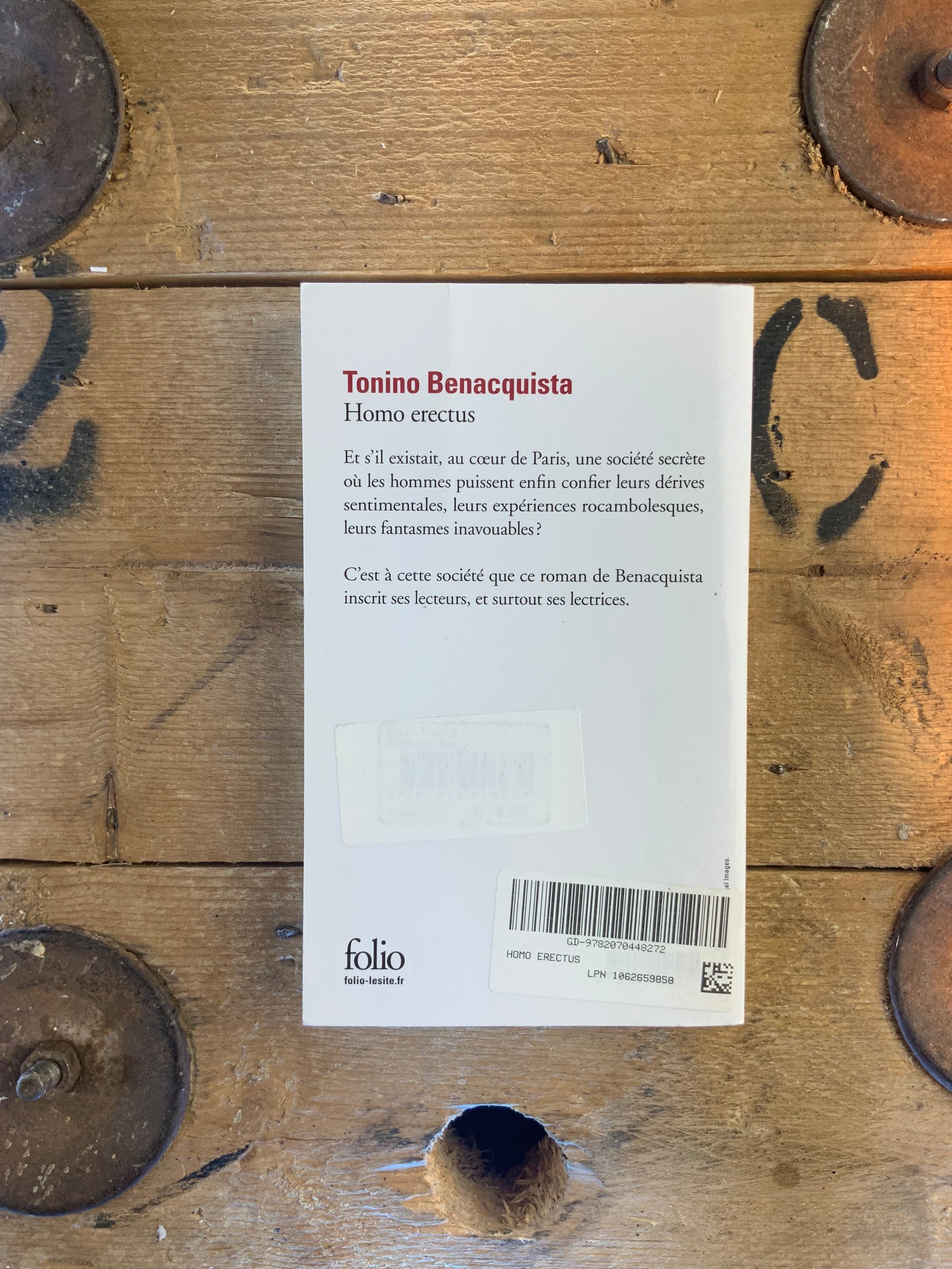 Homo erectus - Tonino Benacquista