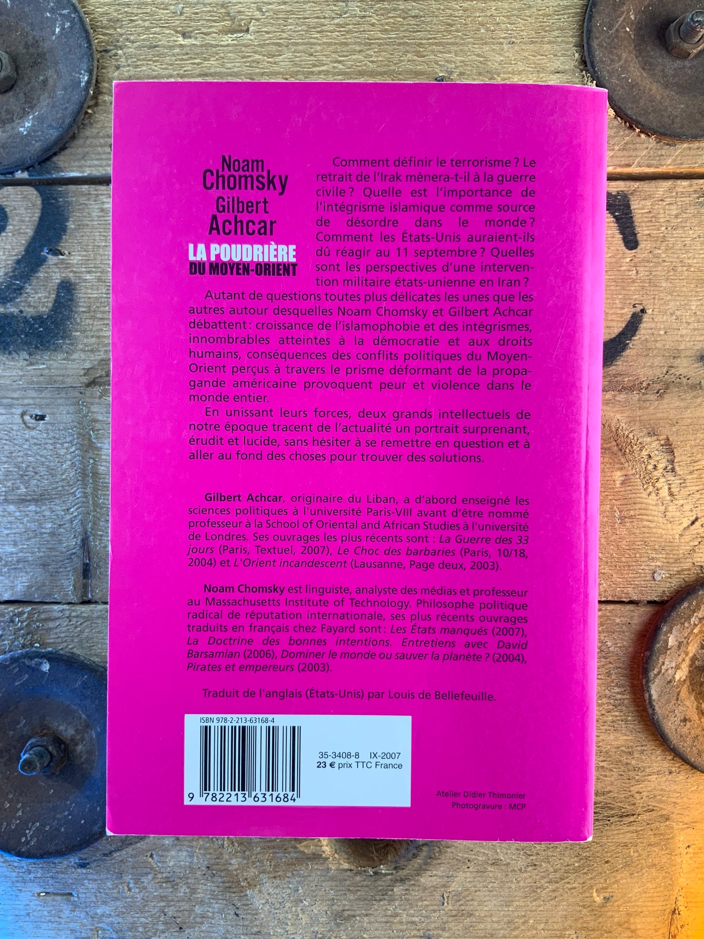 La poudrière du Moyen-Orient - Noam Chomsky et Gilbert Achcar