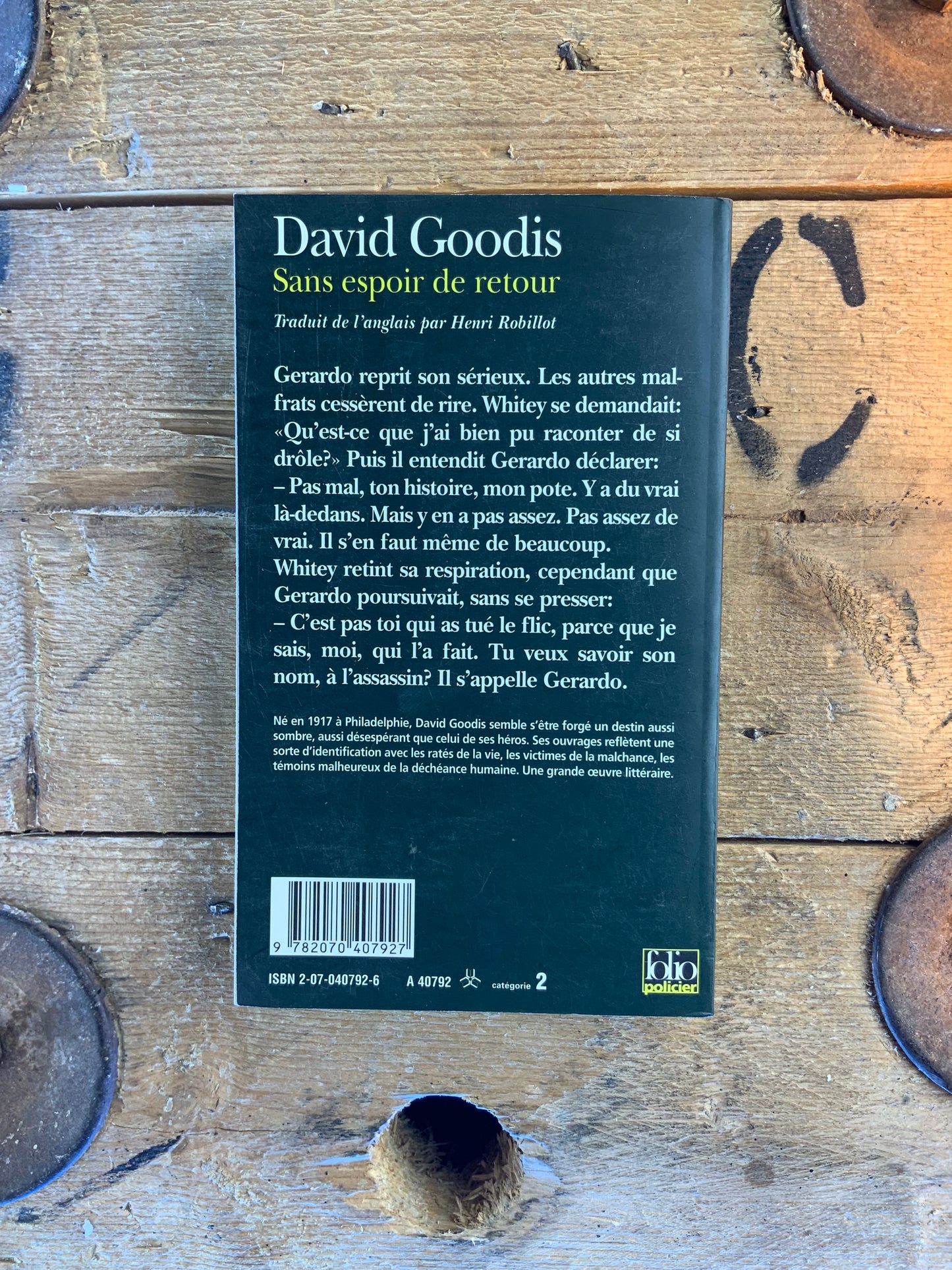 Sans espoir de retour - David Goodis