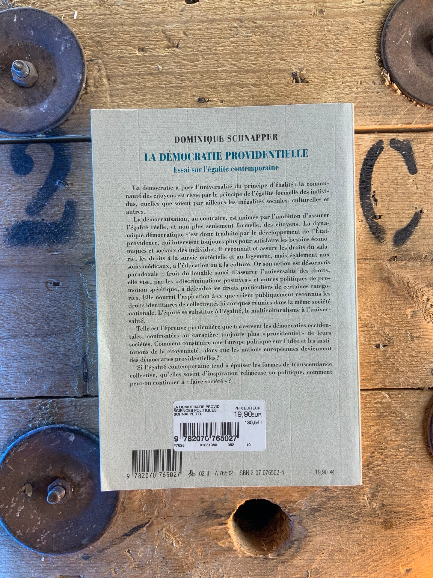 La démocratie providentielle : essai sur l’égalité contemporaine - Dominique Schnapper