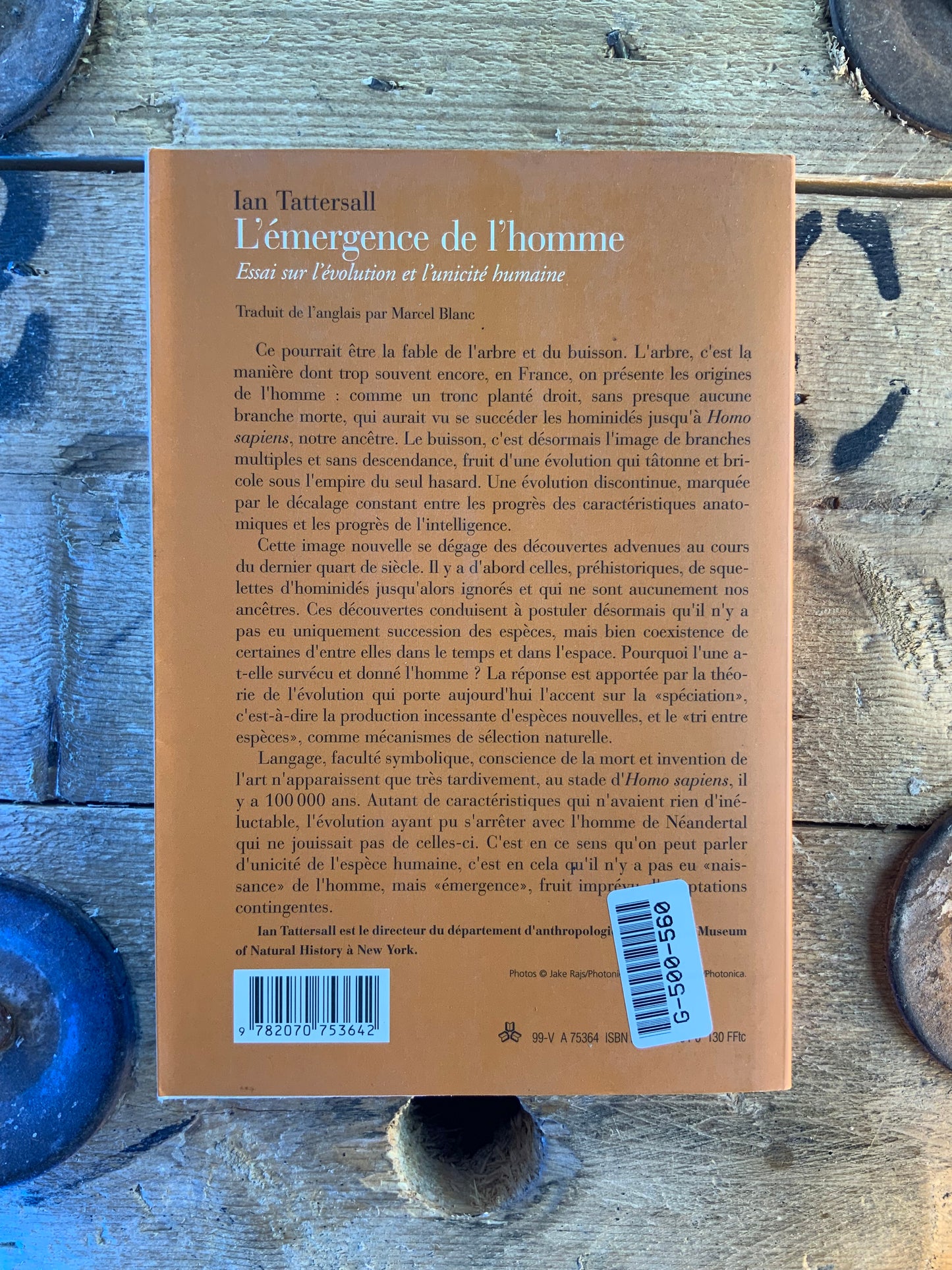 L’émergence de l’homme : essai sur l’évolution et l’unicité humaine - Ian Tattersall