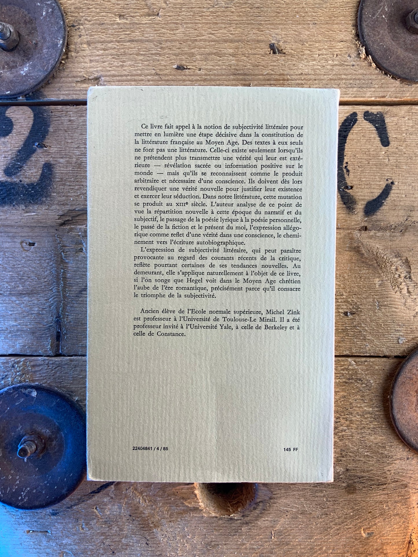 La subjectivité littéraire - Michel Zink