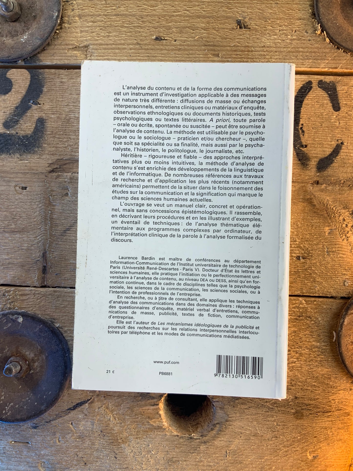 L’analyse de contenu - Laurence Bardin