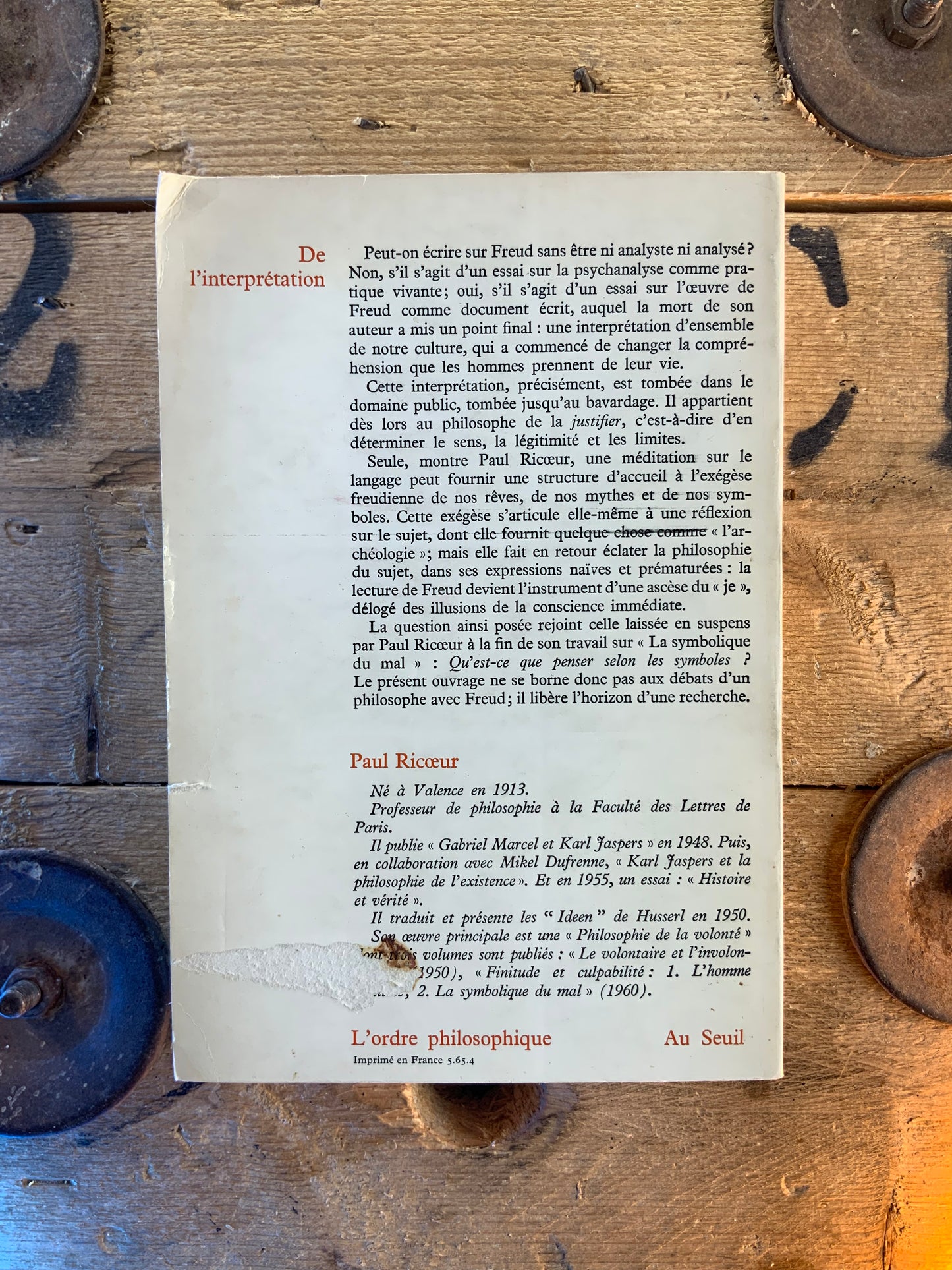 De l’interprétation : essai sur Freud - Paul Ricœur