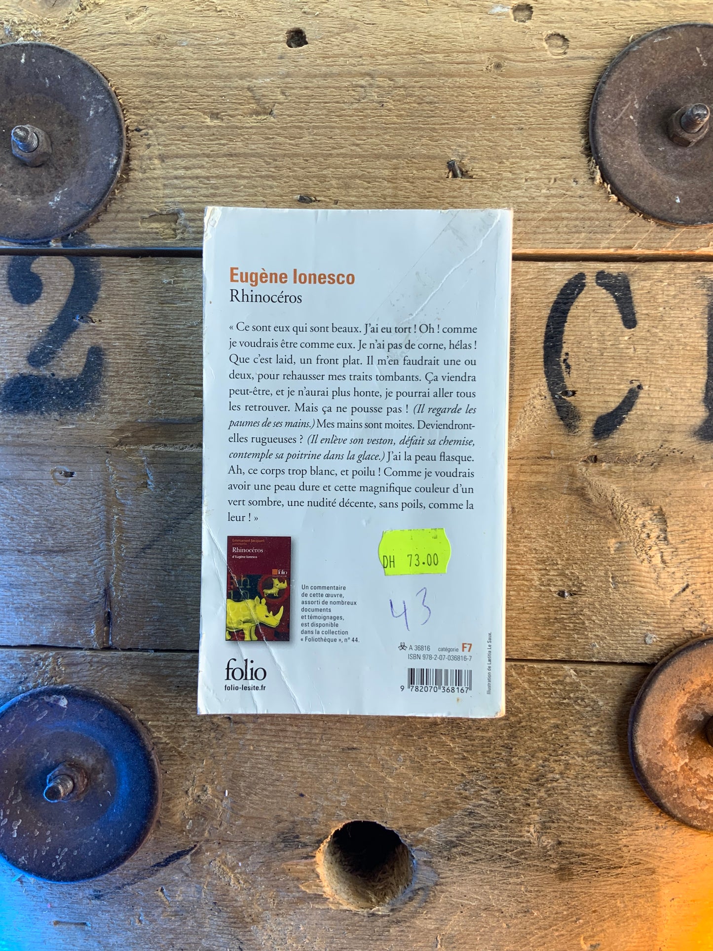 Rhinocéros - Eugène Ionesco
