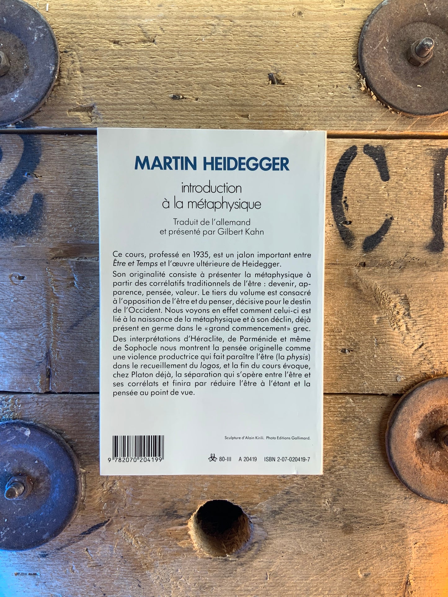 Introduction à la métaphysique - Martin Heidegger