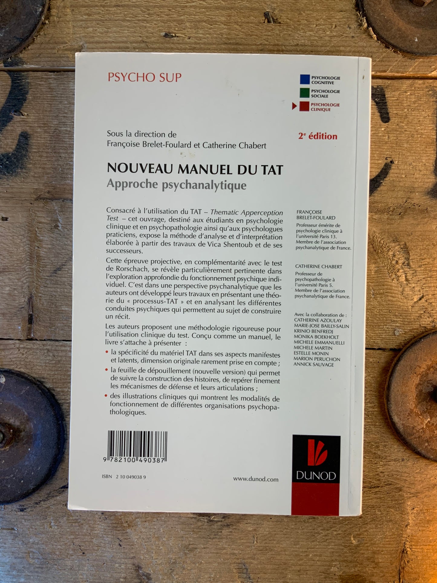 Nouveau manuel du TAT : approche psychanalytique - Françoise Brelet-Foulard et Catherine Chabert