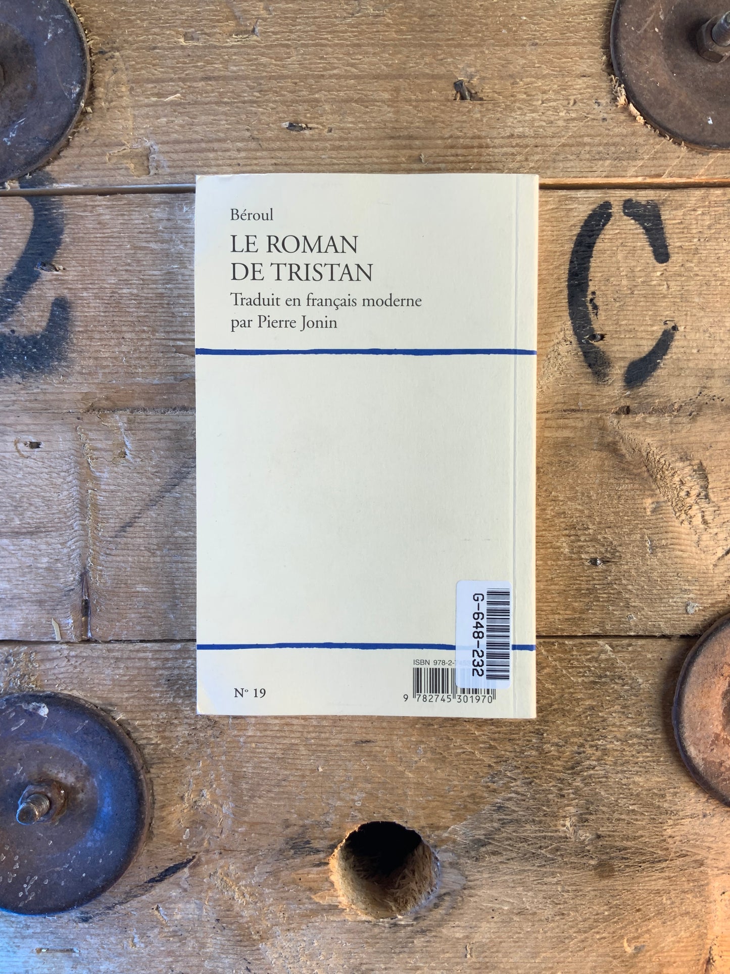 Le roman de Tristan traduit de l’ancien français par Pierre Jonin