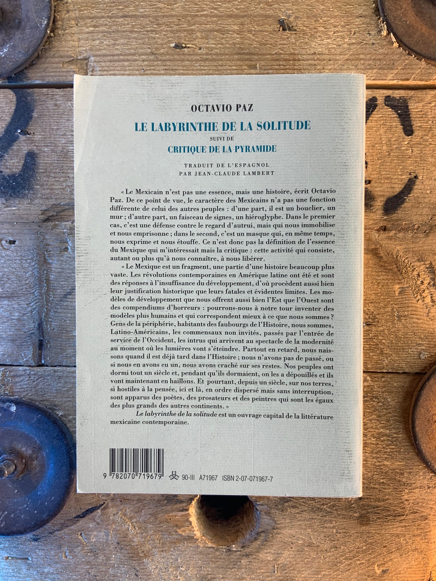 Le labyrinthe de la solitude, suivi de Critique de la pyramide - Octavio Paz