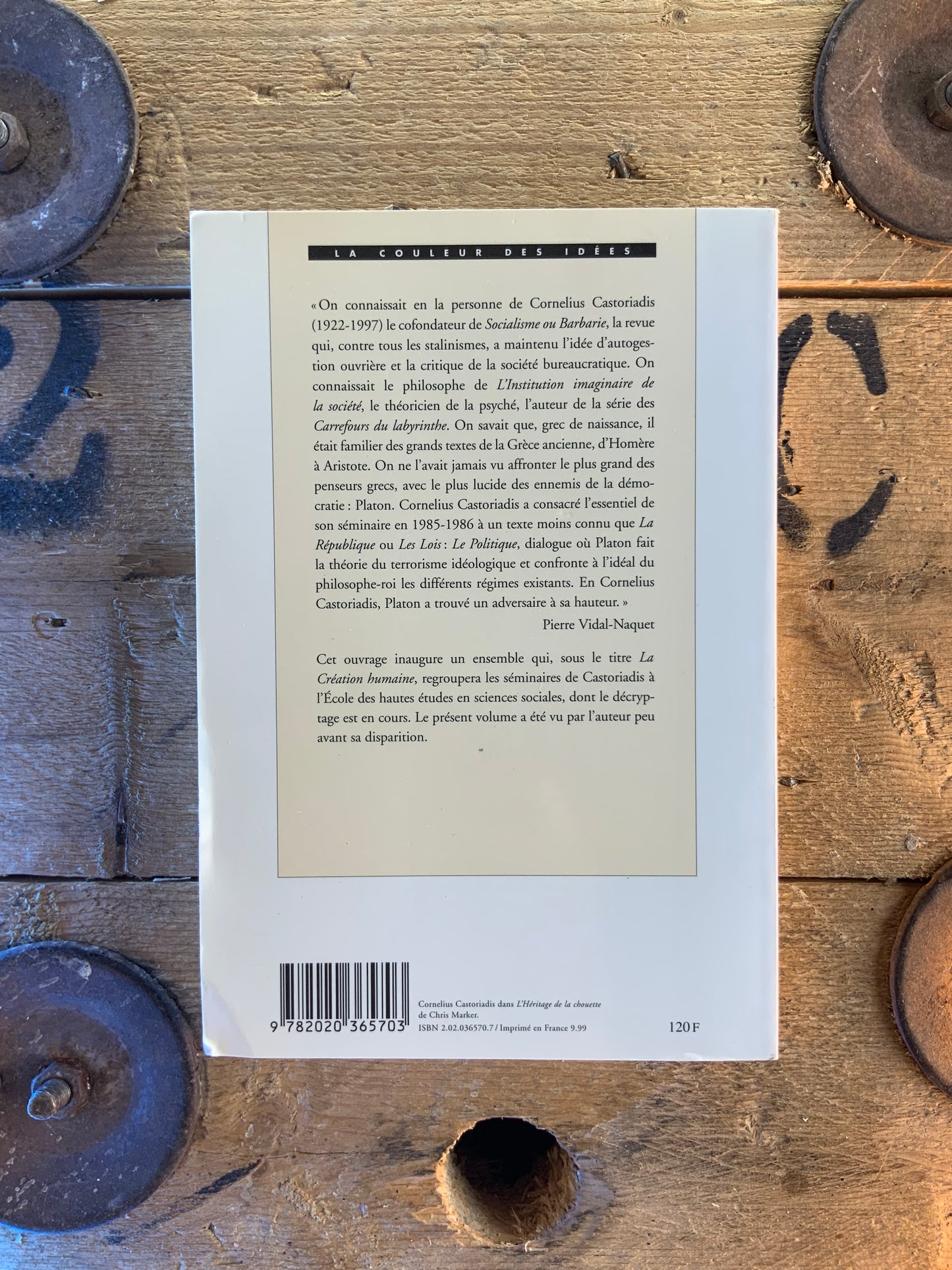 Sur le politique de Platon - Cornelius Castoriadis