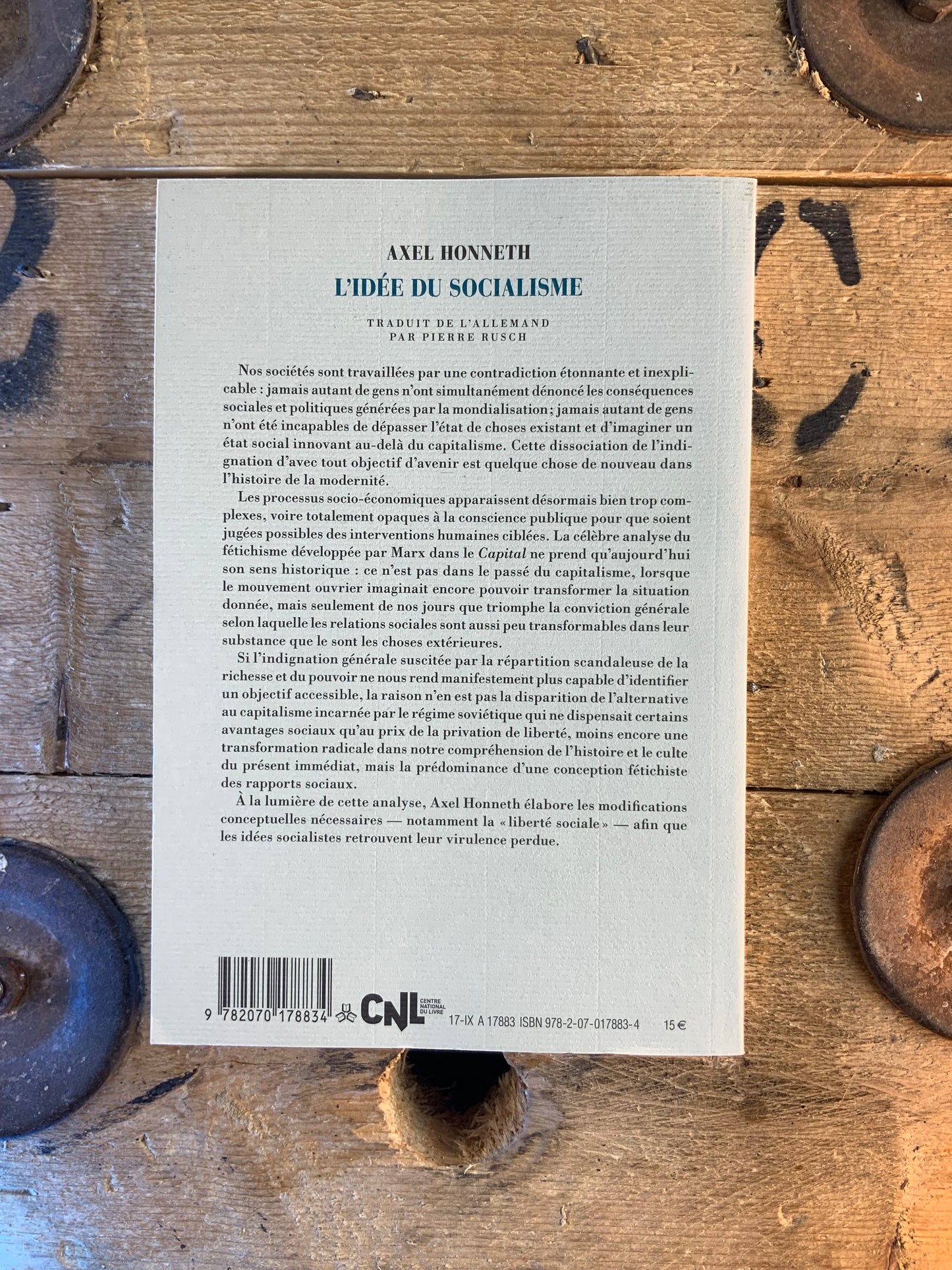 L’idée du socialisme - Axel Honneth