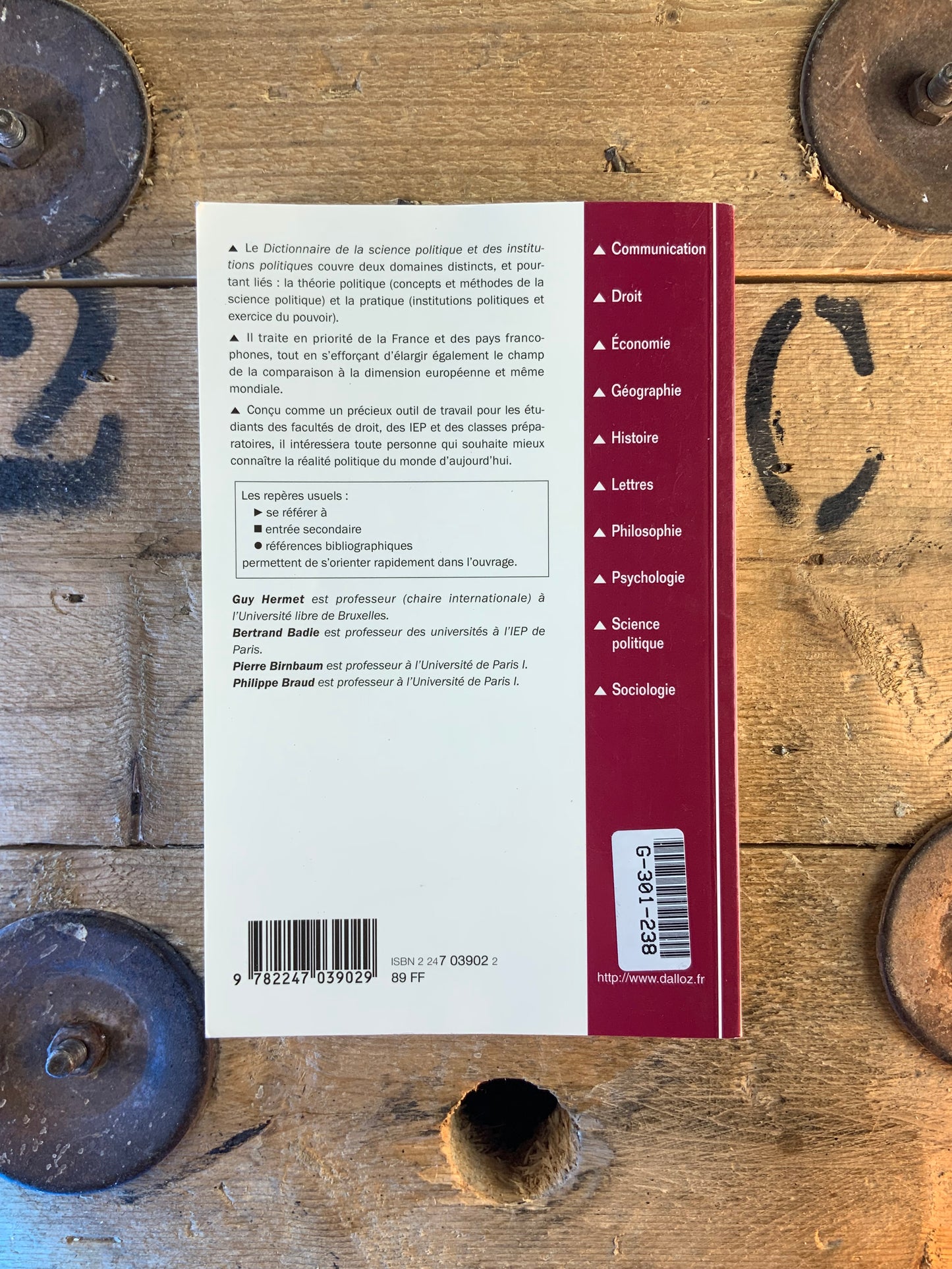 Dictionnaire de la science politique et des institutions politiques - Guy Hermet, Bertrand Badie, Pierre Birnbaum, Philippe Braud