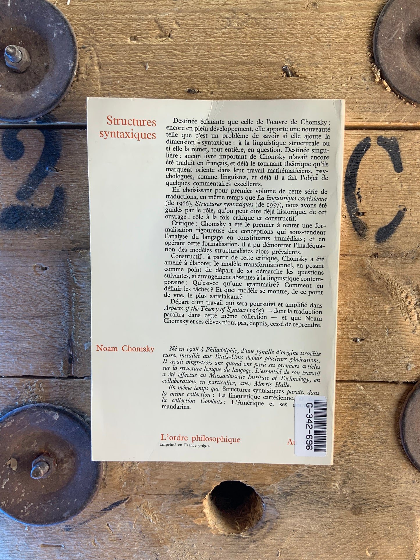 Structures syntaxiques - Noam Chomsky