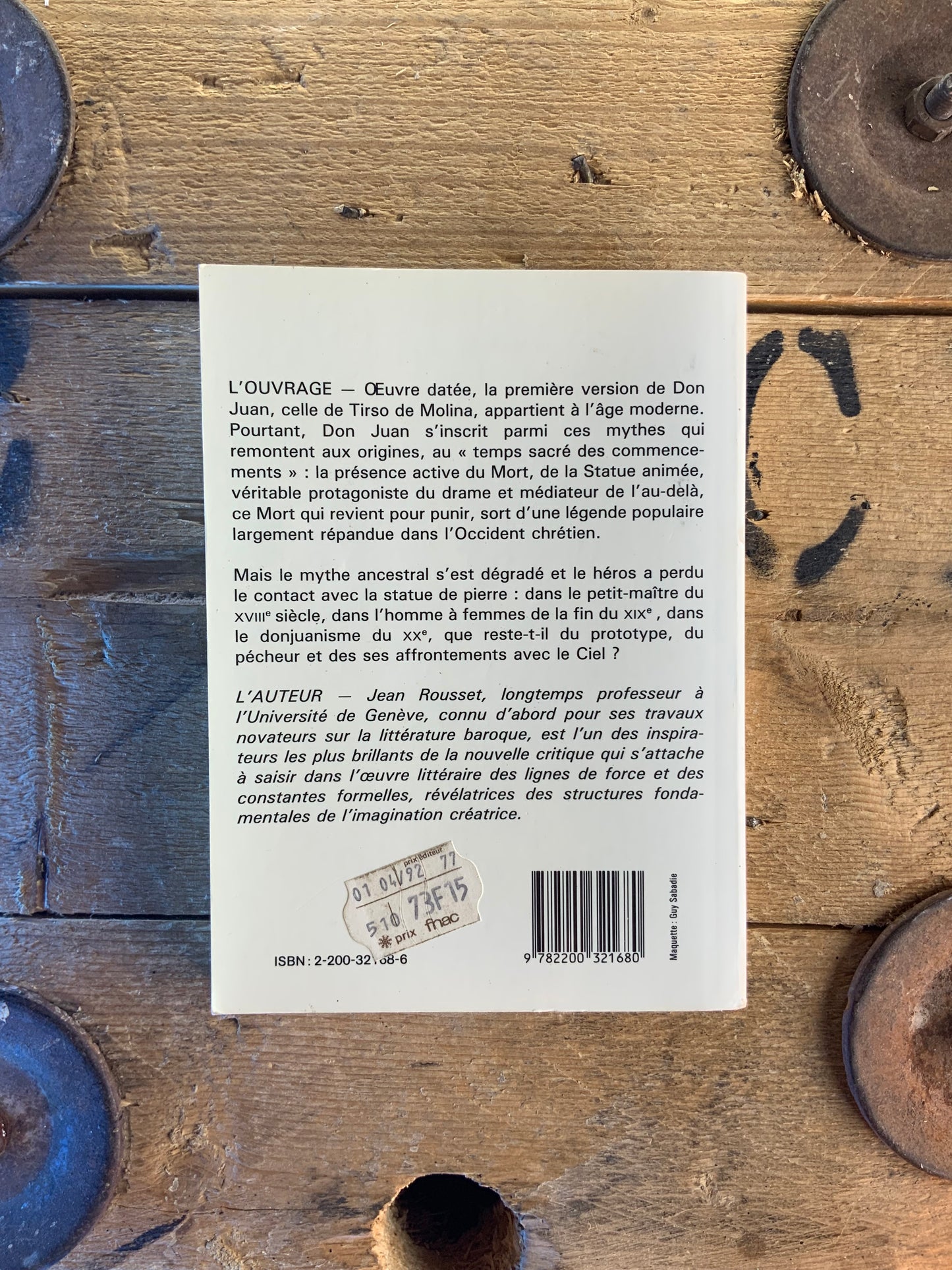 Le mythe de Don Juan - Jean Rousset