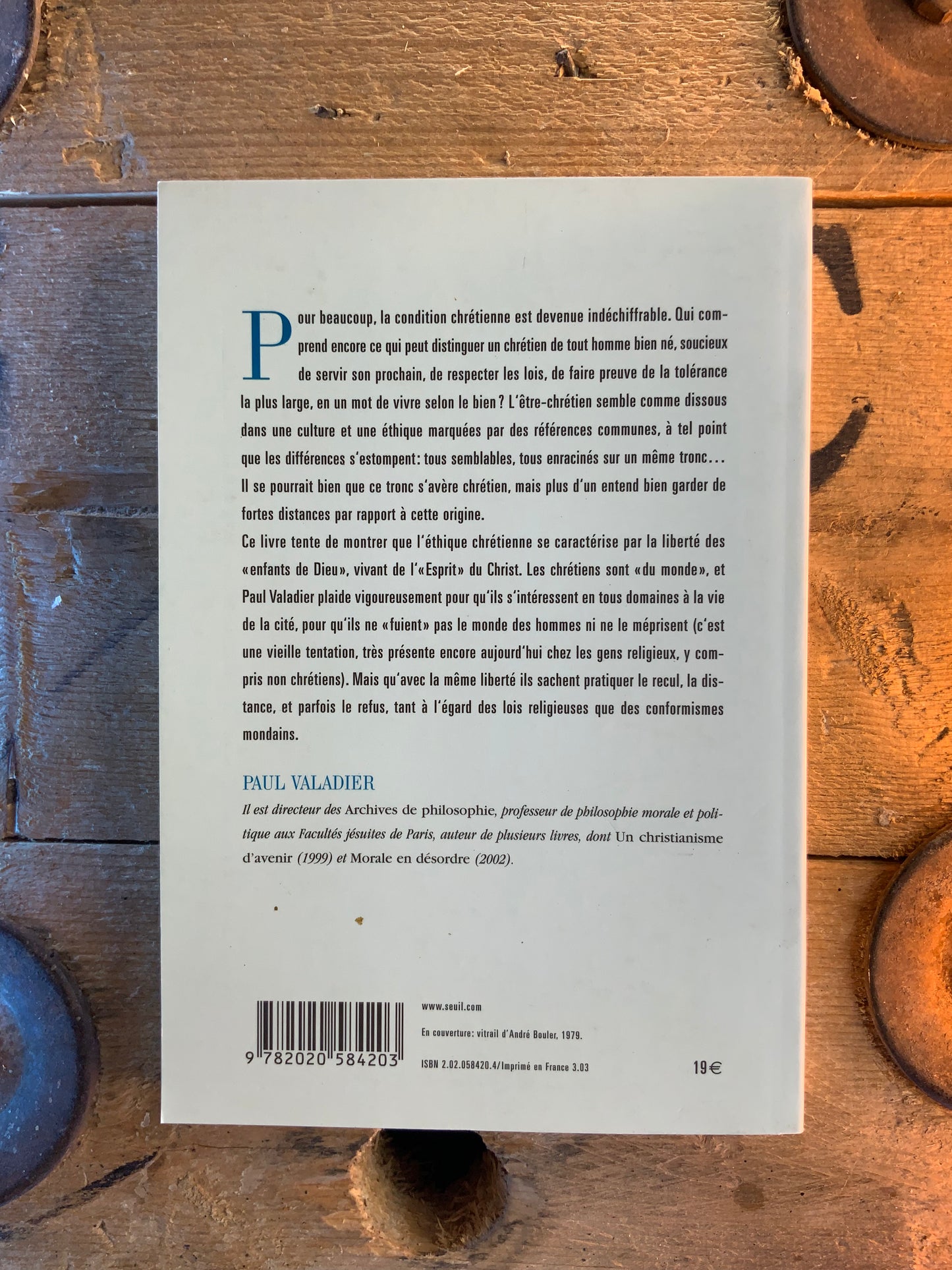 La condition chrétienne : du monde sans être - Paul Valadier