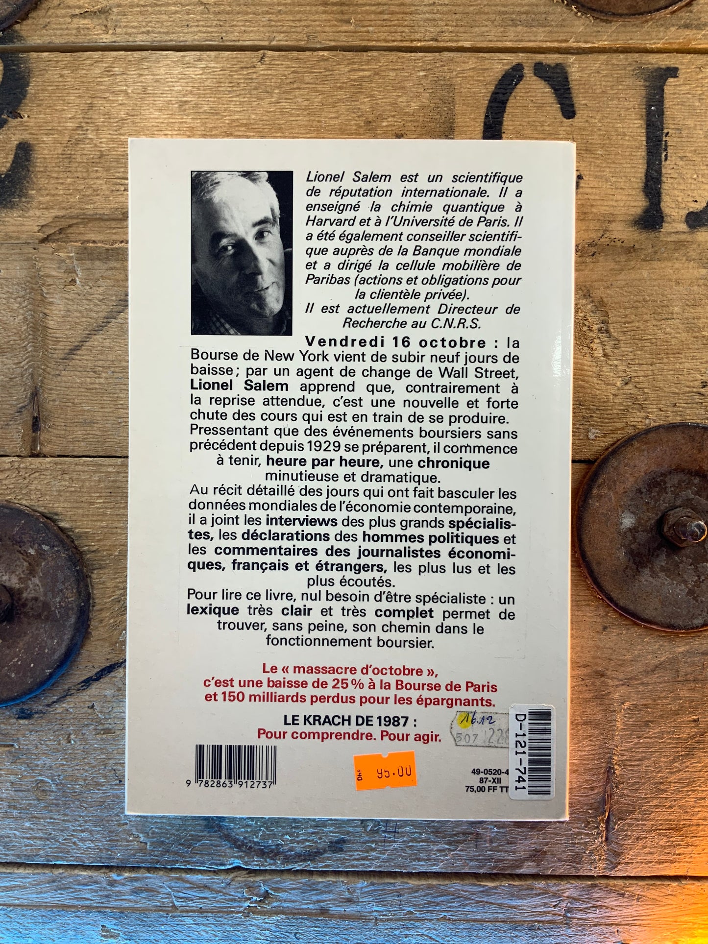 Le Krach de 1987 , Lionel Salem
