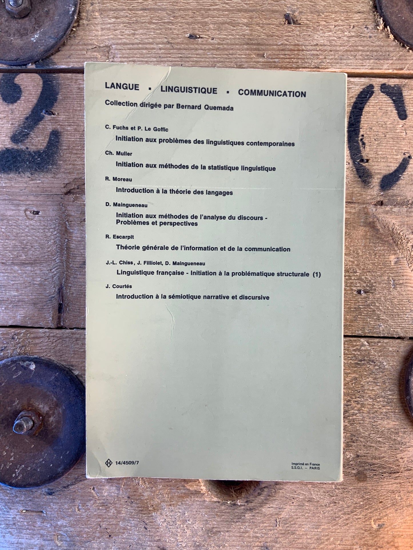 Linguistique française : initiation à la problématique structurale - J.-L. Chiss, J. Filliolet, D. Maingueneau