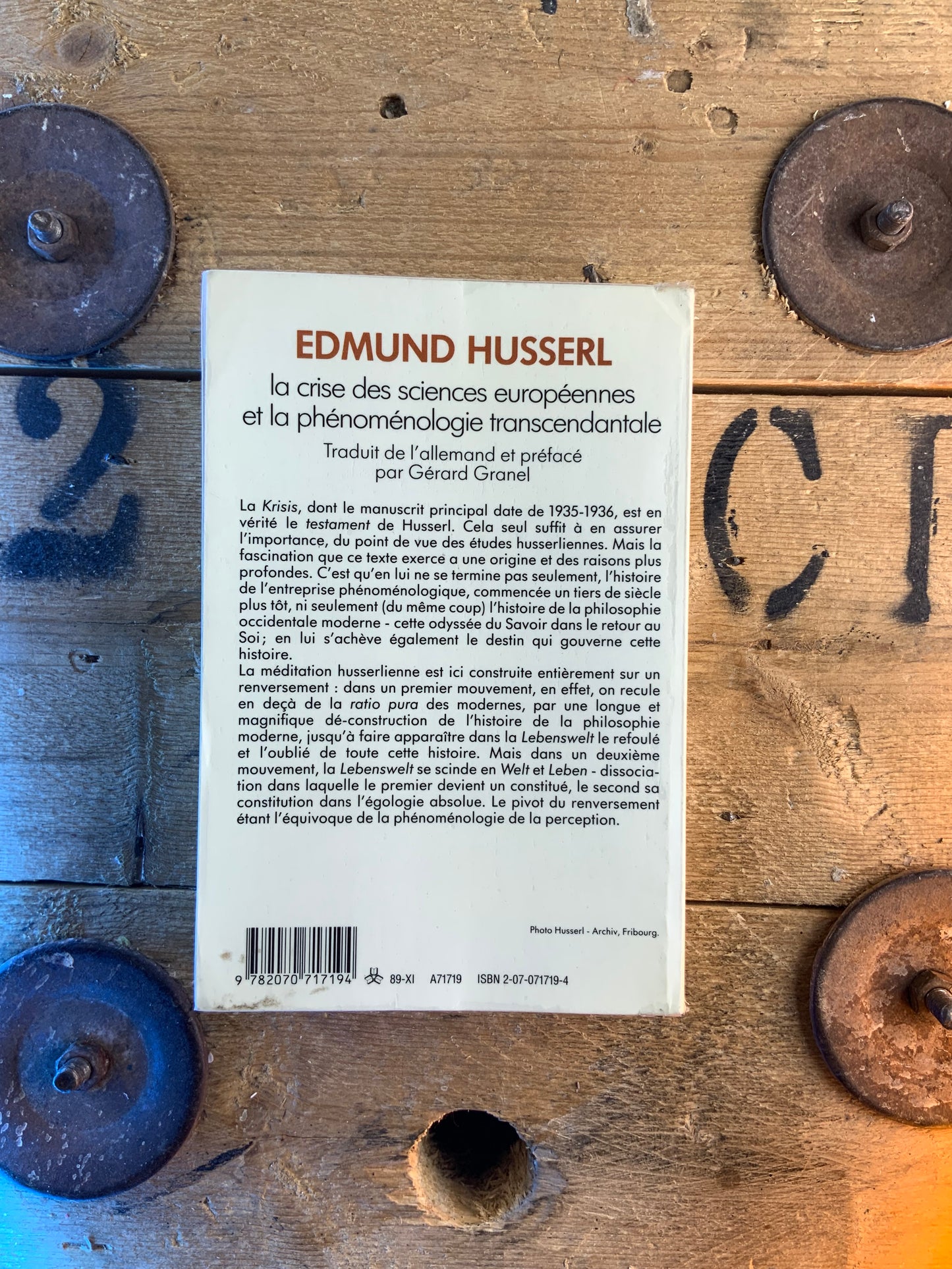 La crise des sciences européennes et la phénoménologie transcendantale - Edmund Husserl