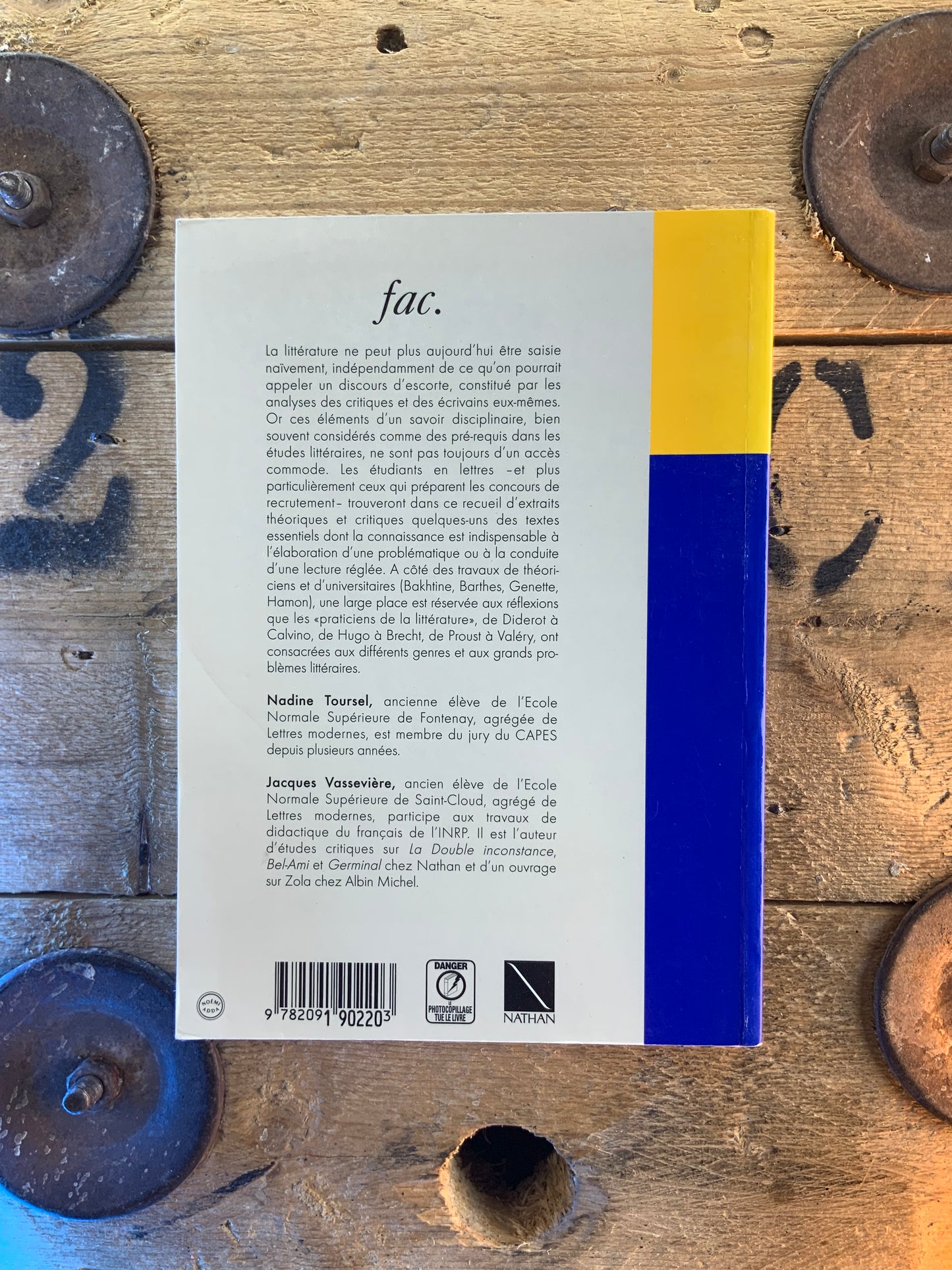 Littérature : textes théoriques et critiques - Nadine Toursel et Jacques Vassevière