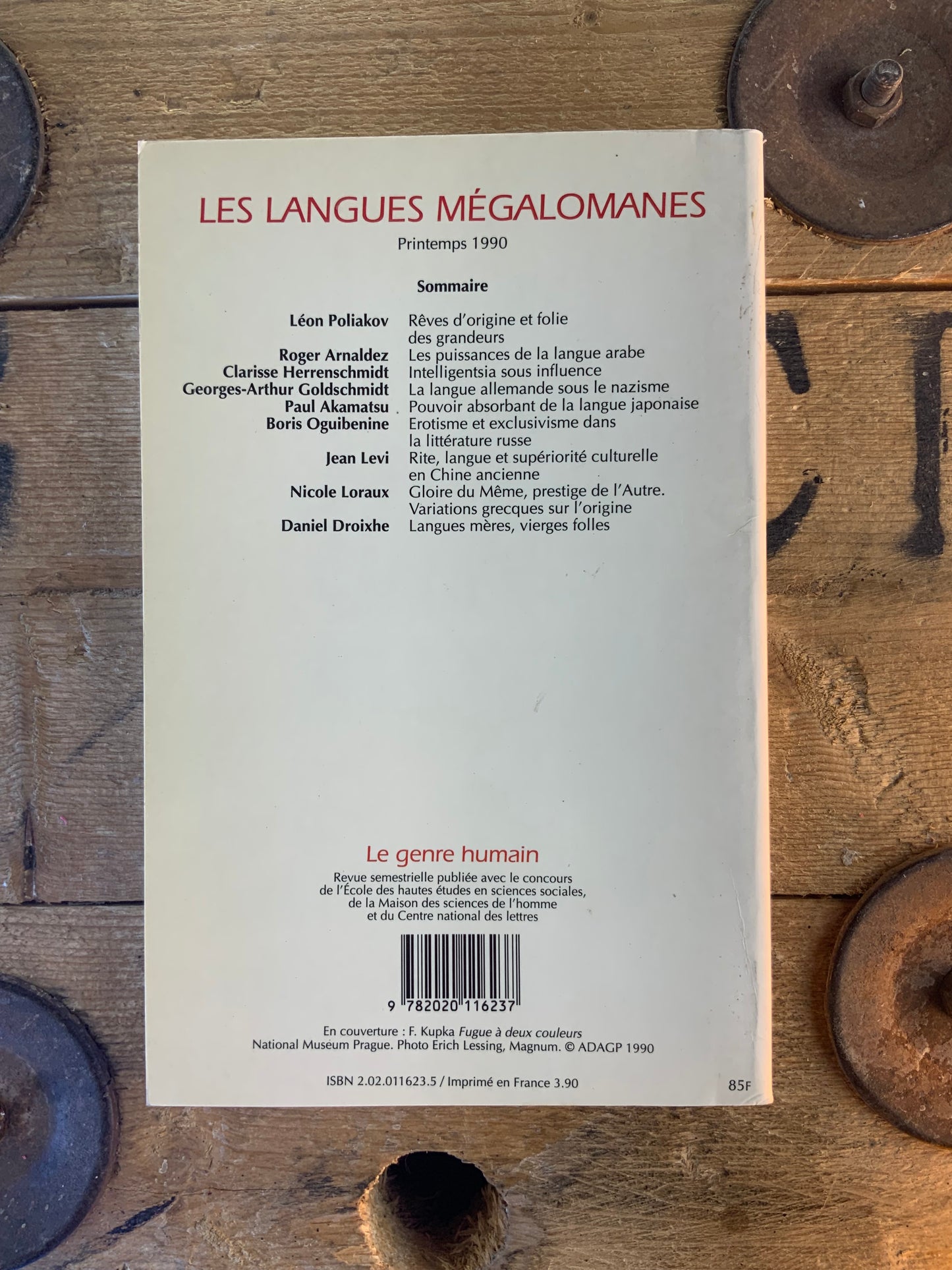Les langue mégalomanes [ Revue Le genre humain ] - printemps 1990