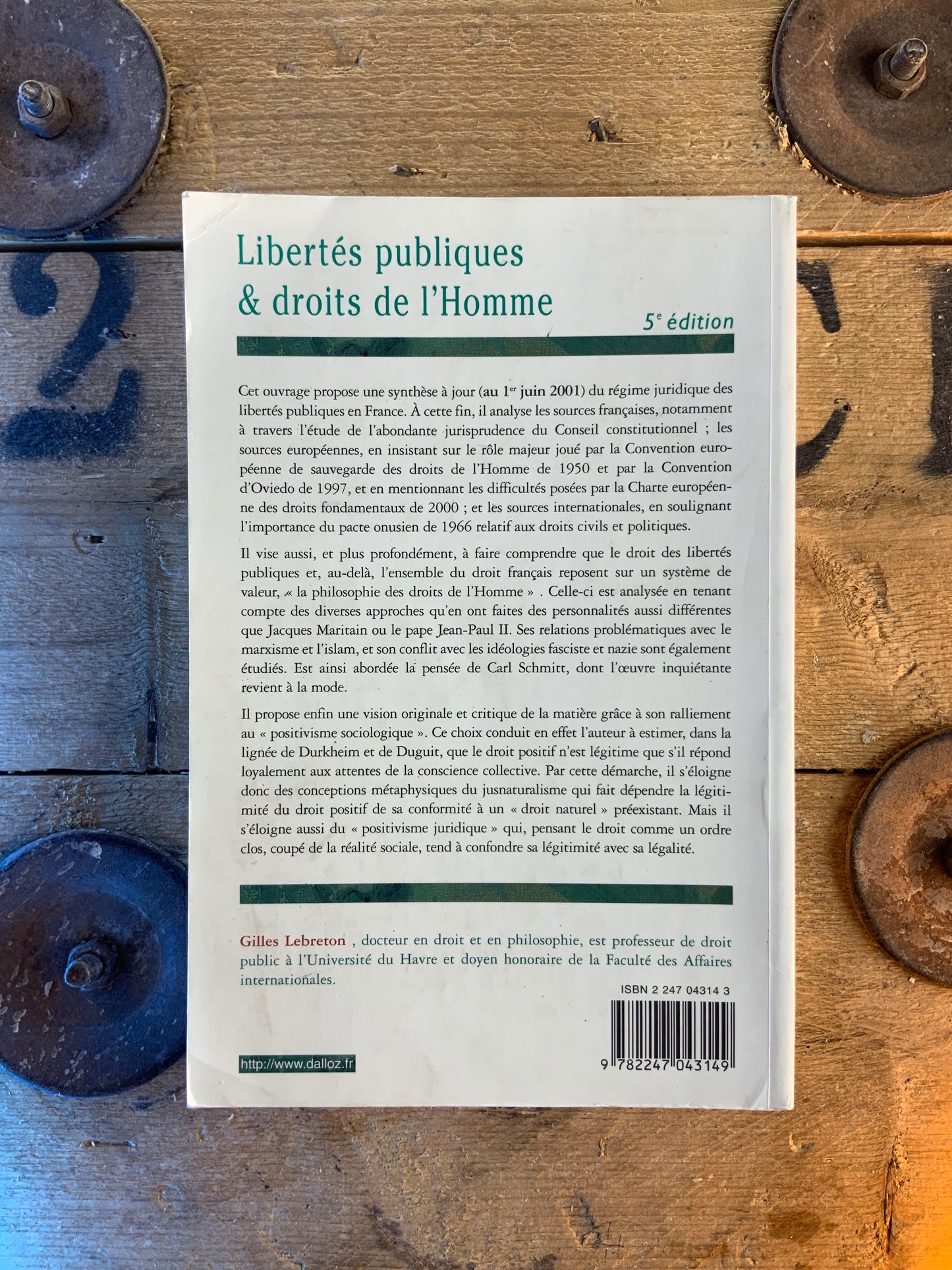 Libertés publiques et droits de l’homme - Gilles Lebreton