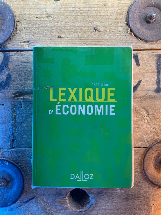 Lexique de l’économie