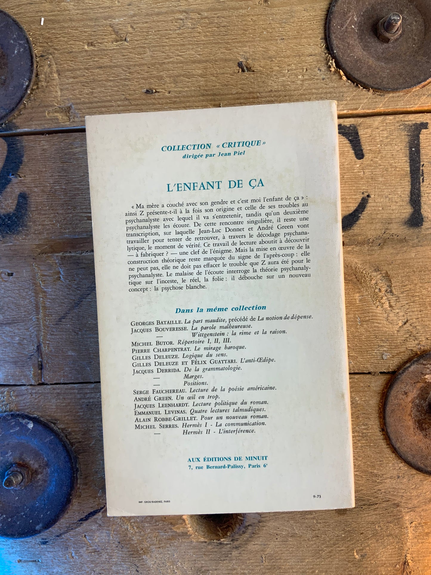 L’enfant de ça, psychanalyse d’un entretien : la psychose blanche - J.L. Donnet et A. Green