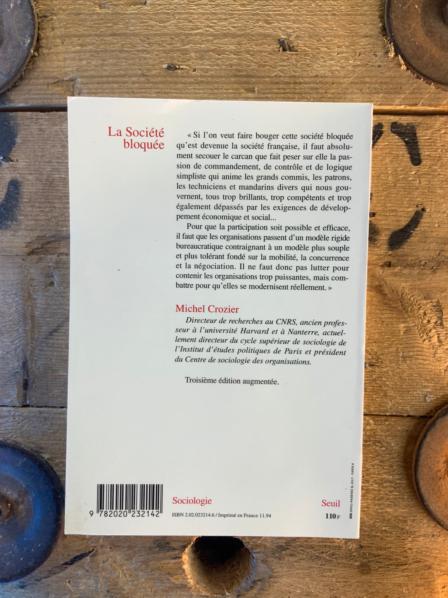 La société bloquée - Michel Crozier