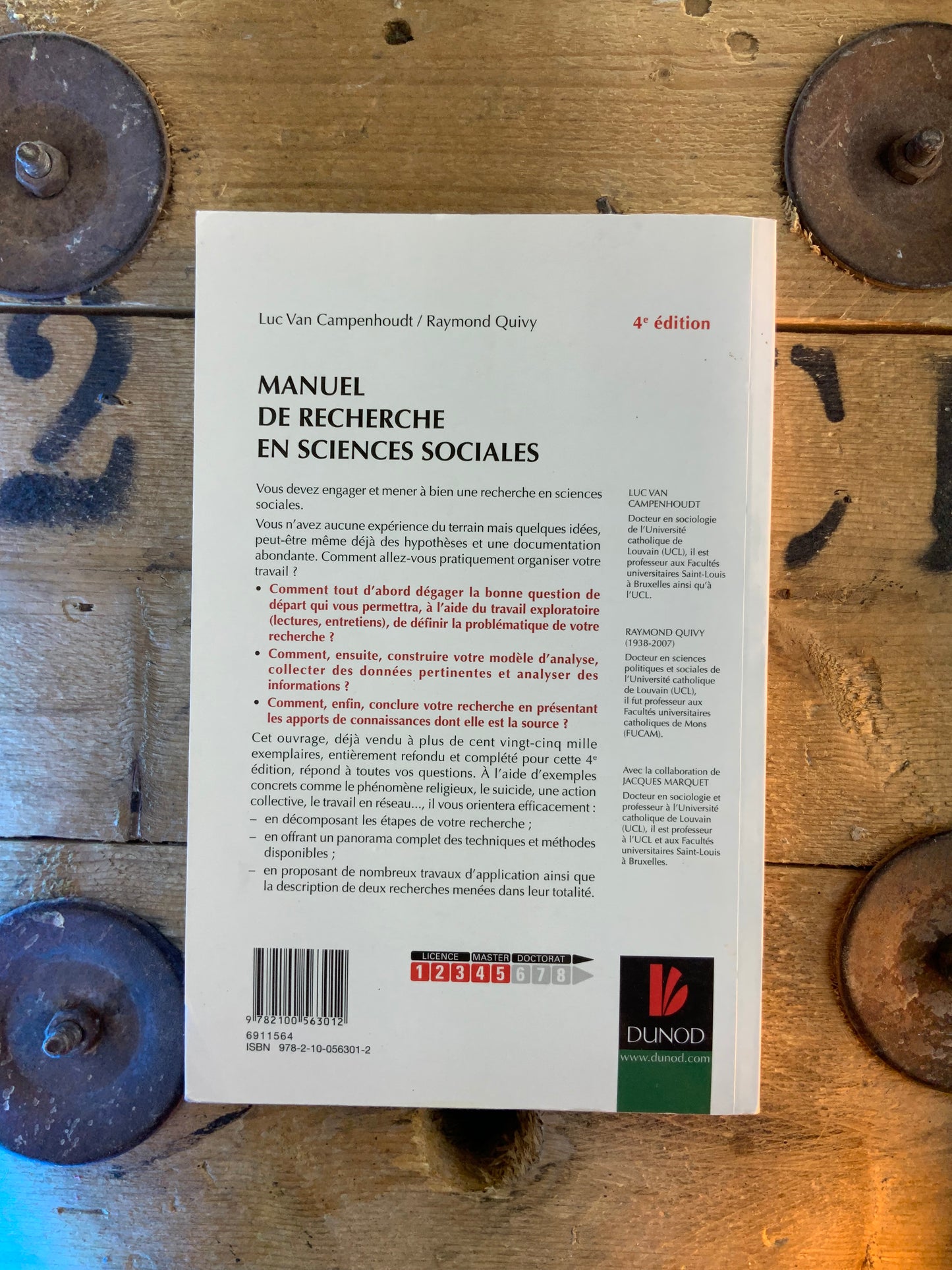 Manuel de recherche en sciences sociales - Luc Van Compenhoudt et Raymond Quivy