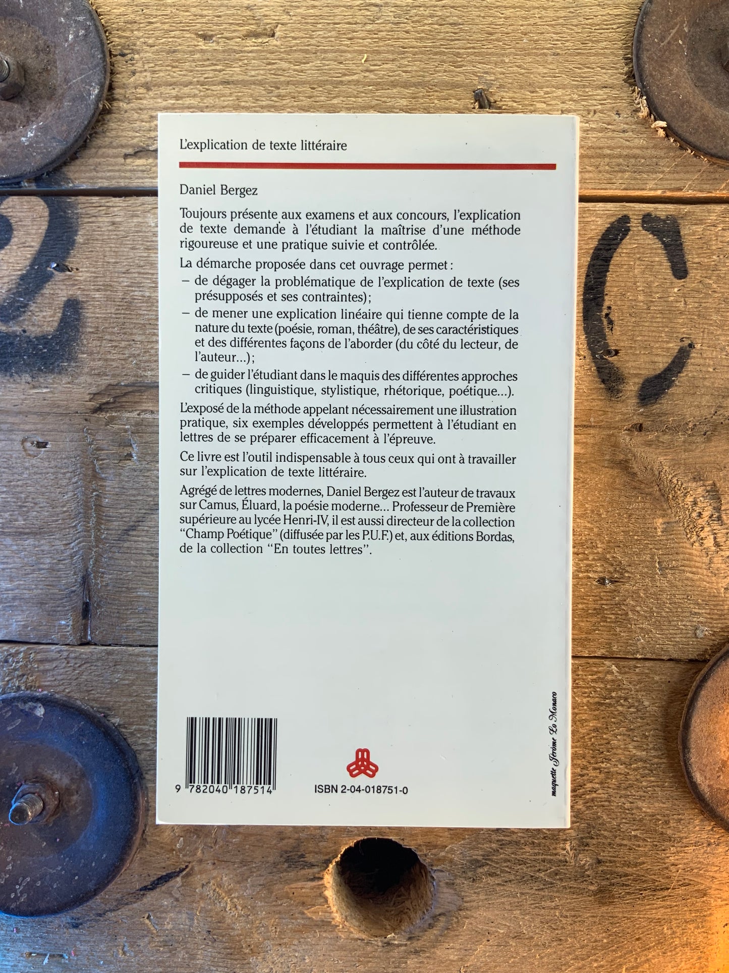 L’explication de texte littéraire - Daniel Bergez