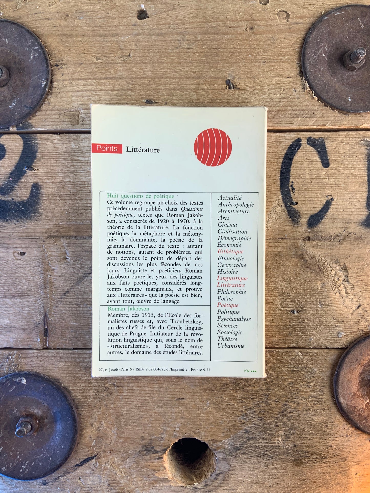 Huit questions de poétique - Roman Jakobson