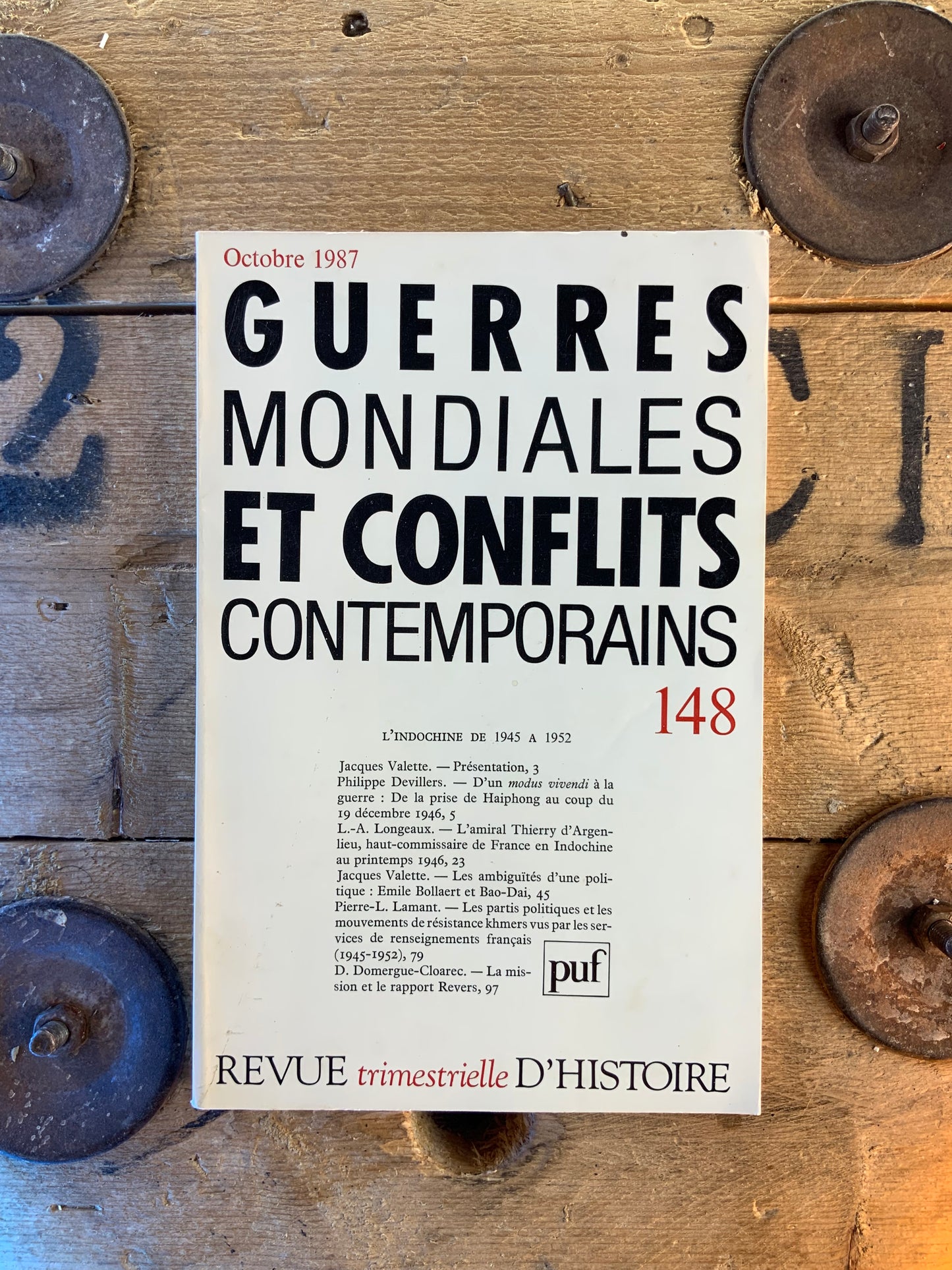 Guerres mondiales et conflits numéro 148 [ Revue trimestrielle d’histoire ]