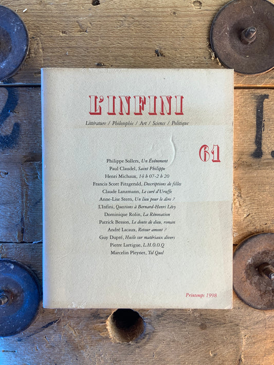 L’Infini numéro 61
