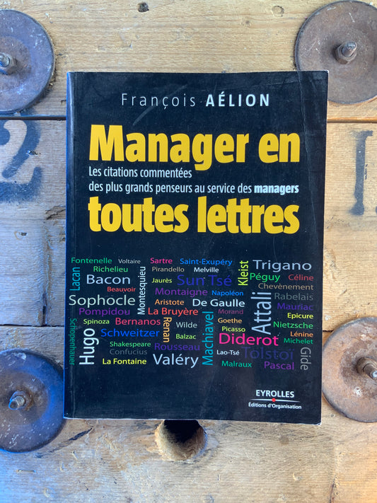 Manager en toutes lettres - François Aélion