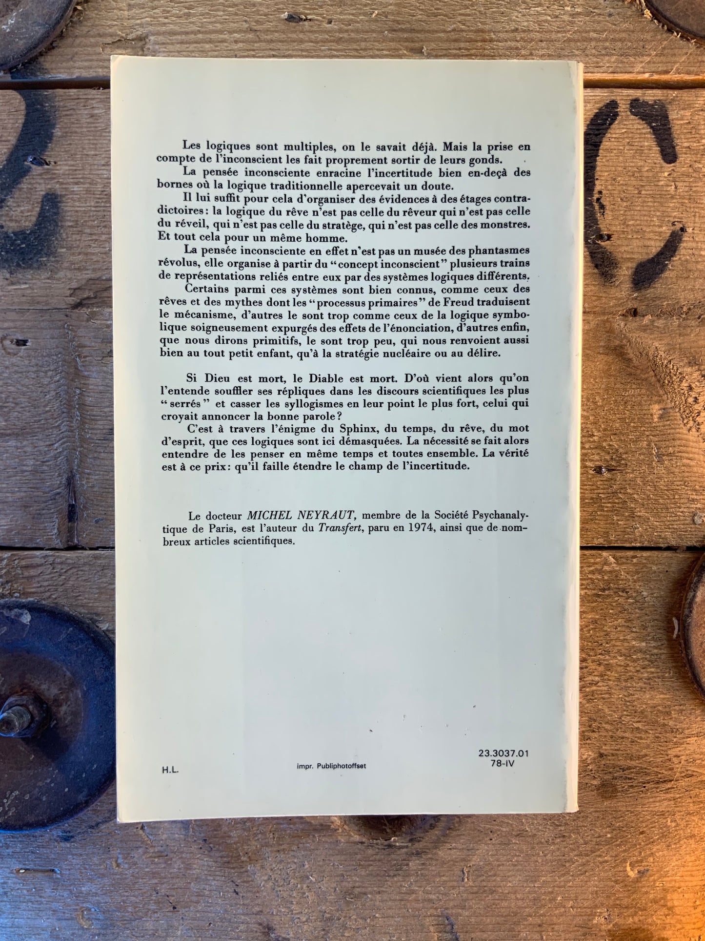 Les logiques de l’inconscient - Michel Neyraut