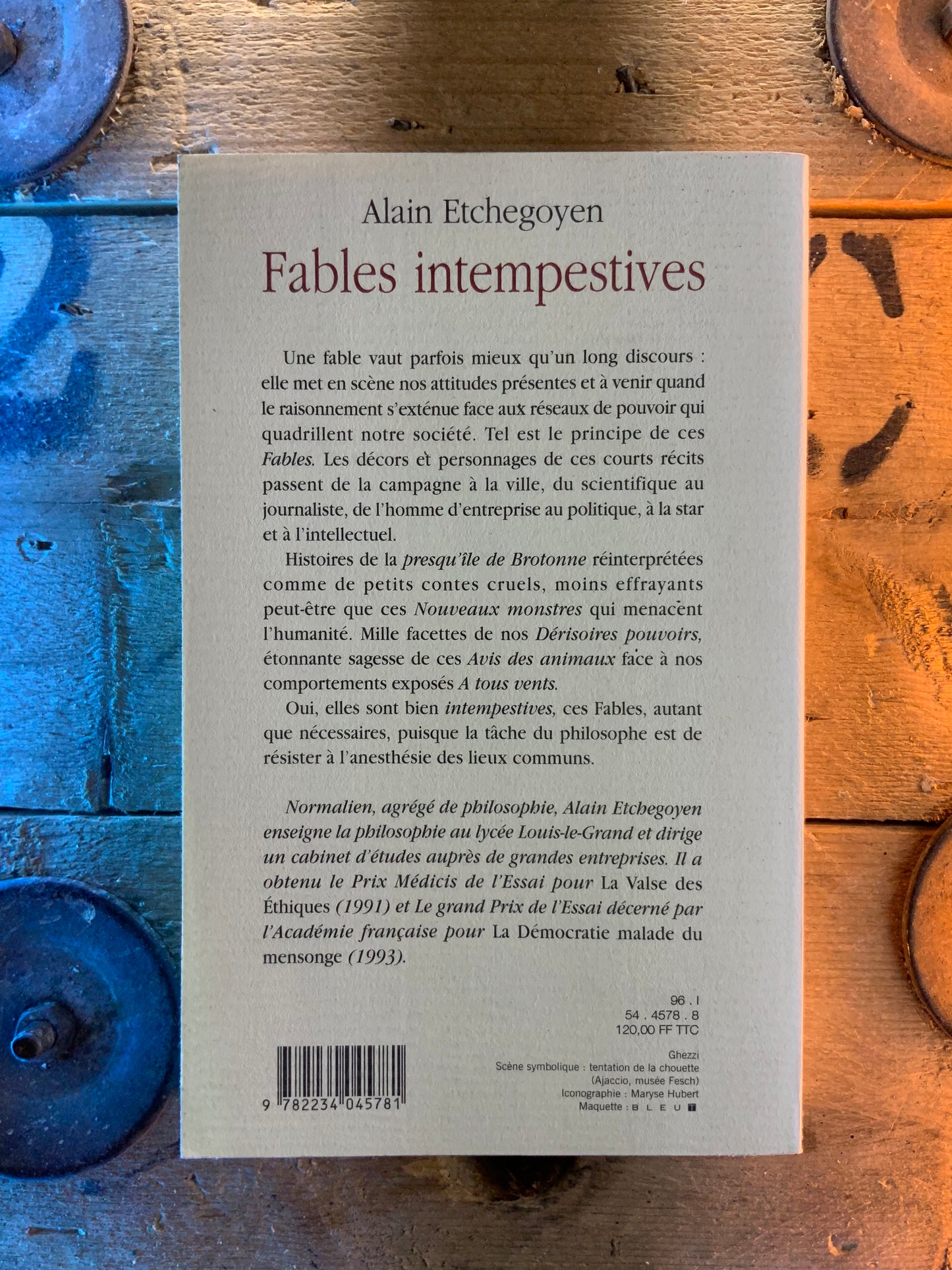 Fables intempestives - Alain Etchegoyen