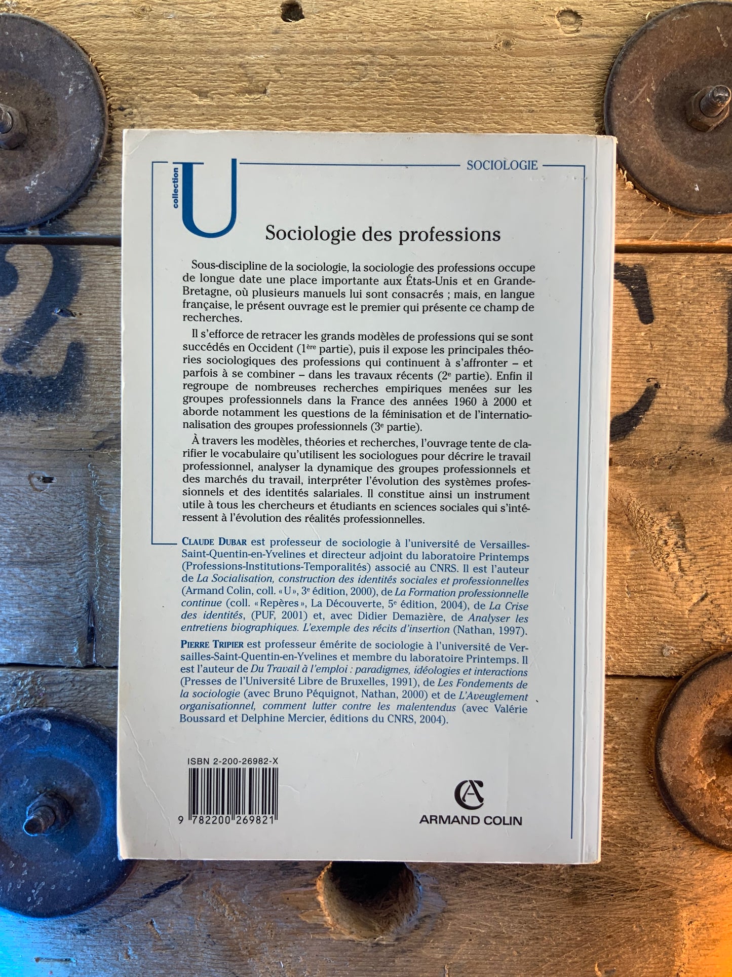 Sociologie des professions - Claude Dubar et Pierre Tripier