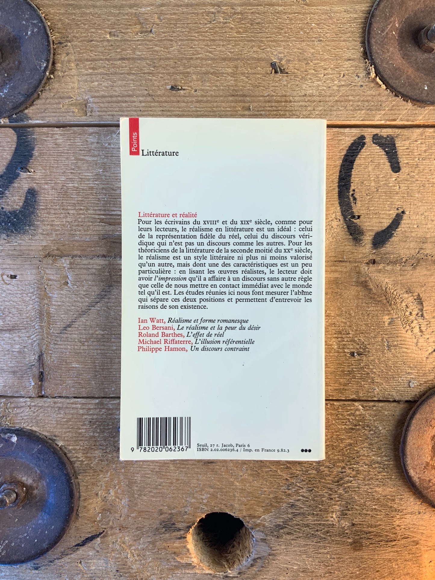 Littérature et réalité - R. Barthes, L. Bersani, Ph. Hamon, M. Riffaterre, I. Watt