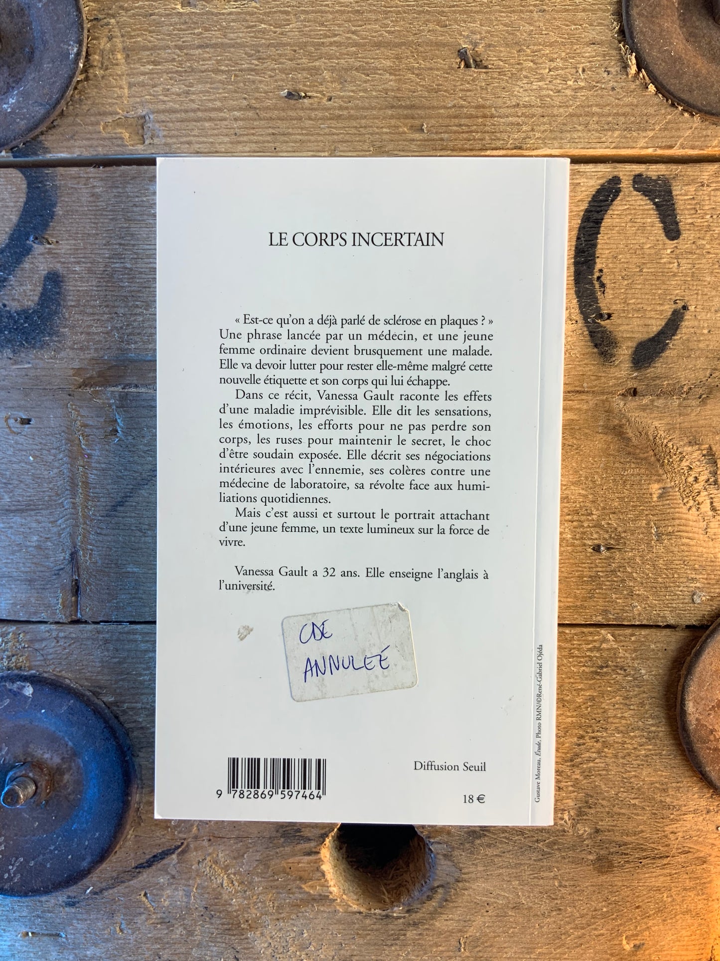 Le corps incertain - Vanessa Gault