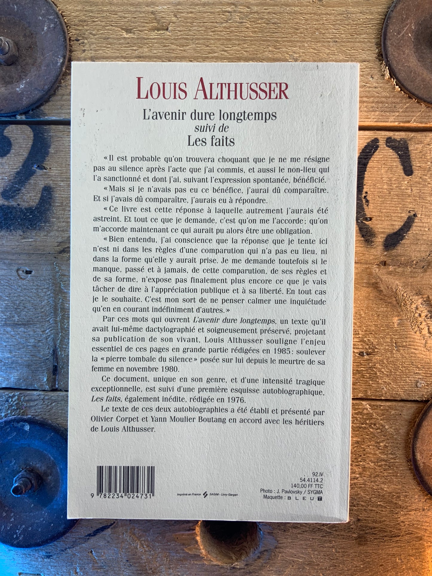 L’avenir dure longtemps, suivi de Les faits - Louis Althusser