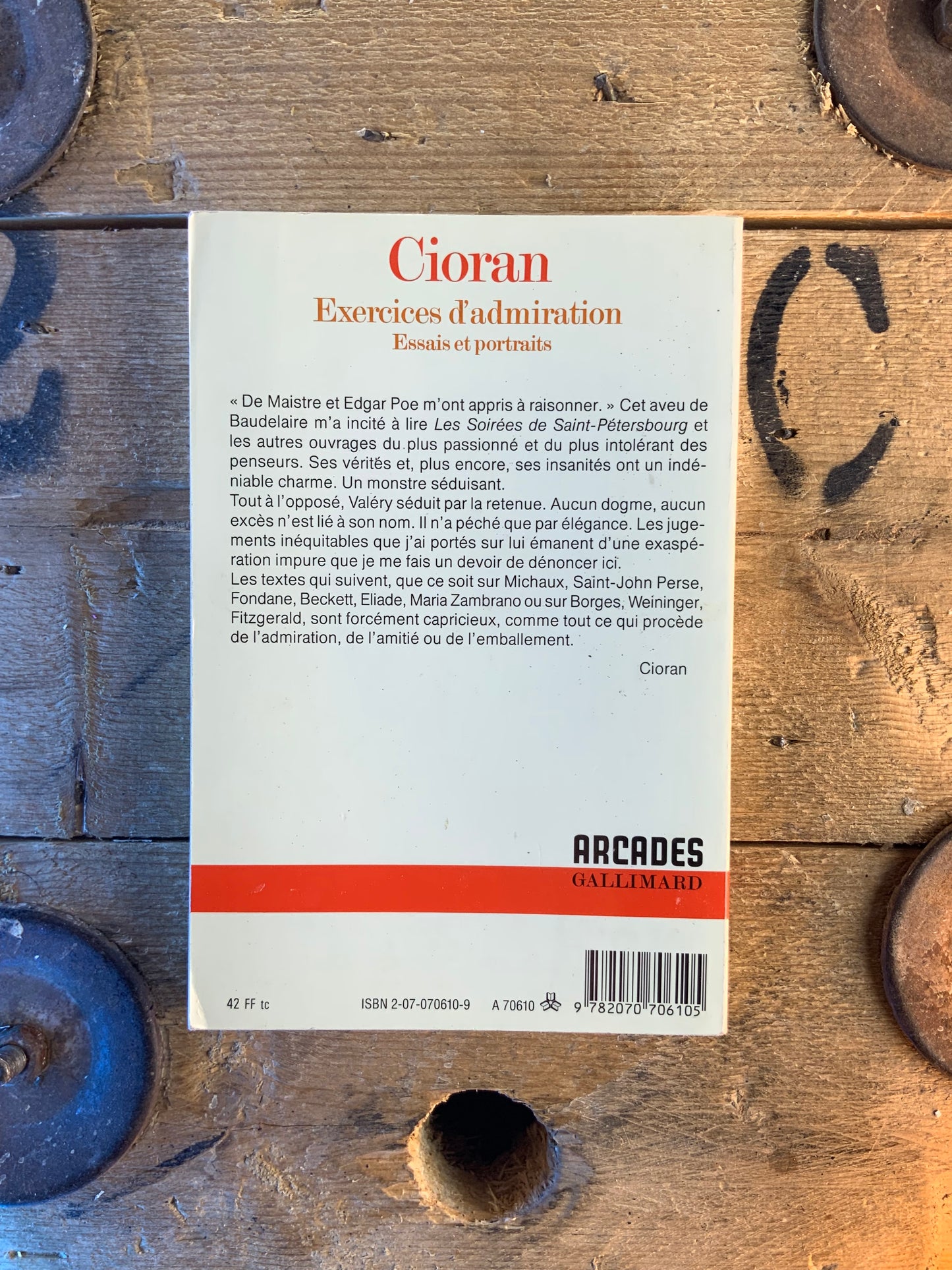 Exercices d’admiration : essais et portraits - Emile Cioran