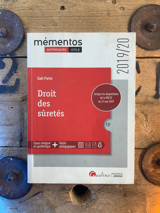 Droit des sûretés - Gaël Piette