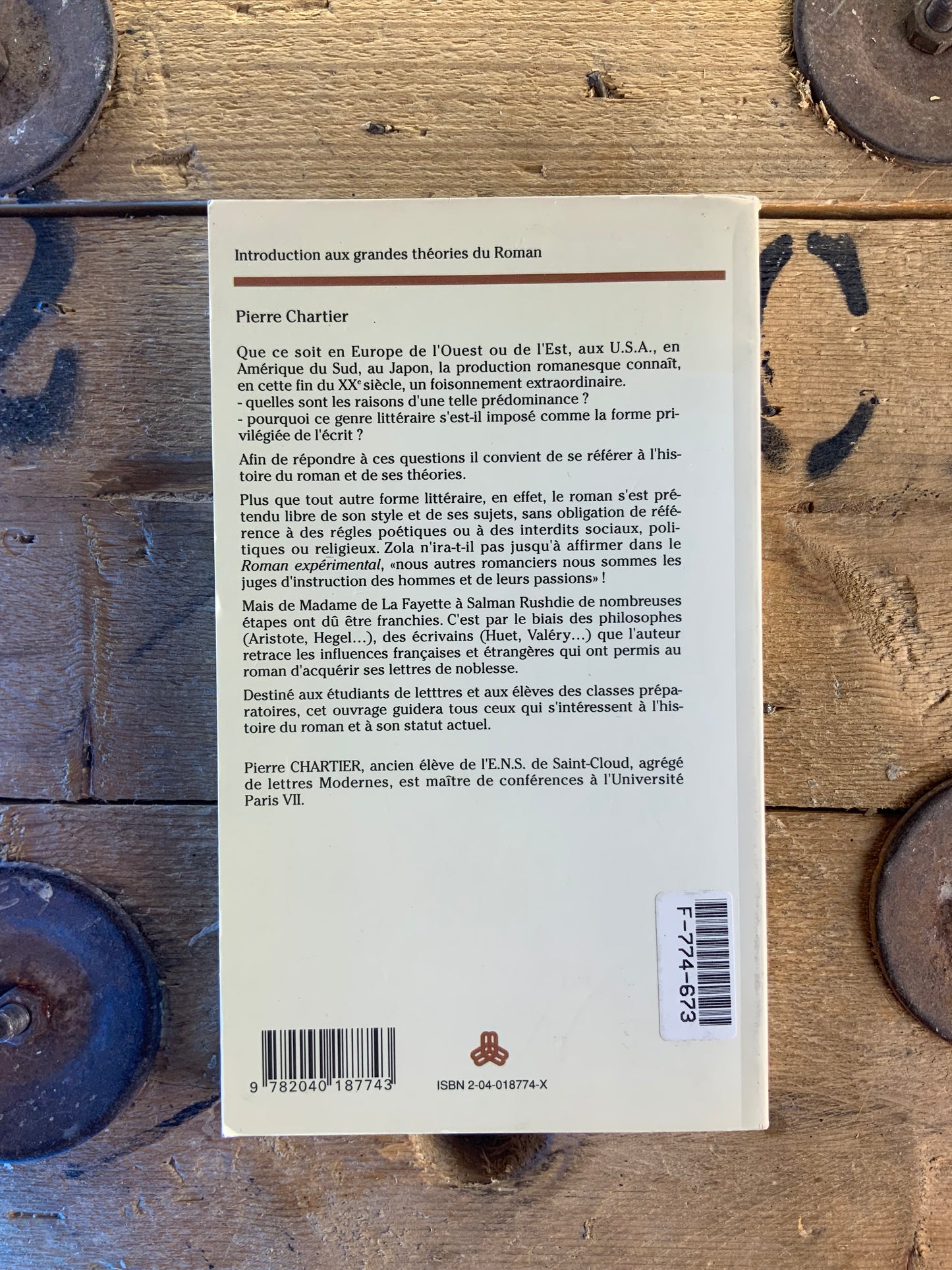 Introduction aux grandes théories du roman - Pierre Chartier