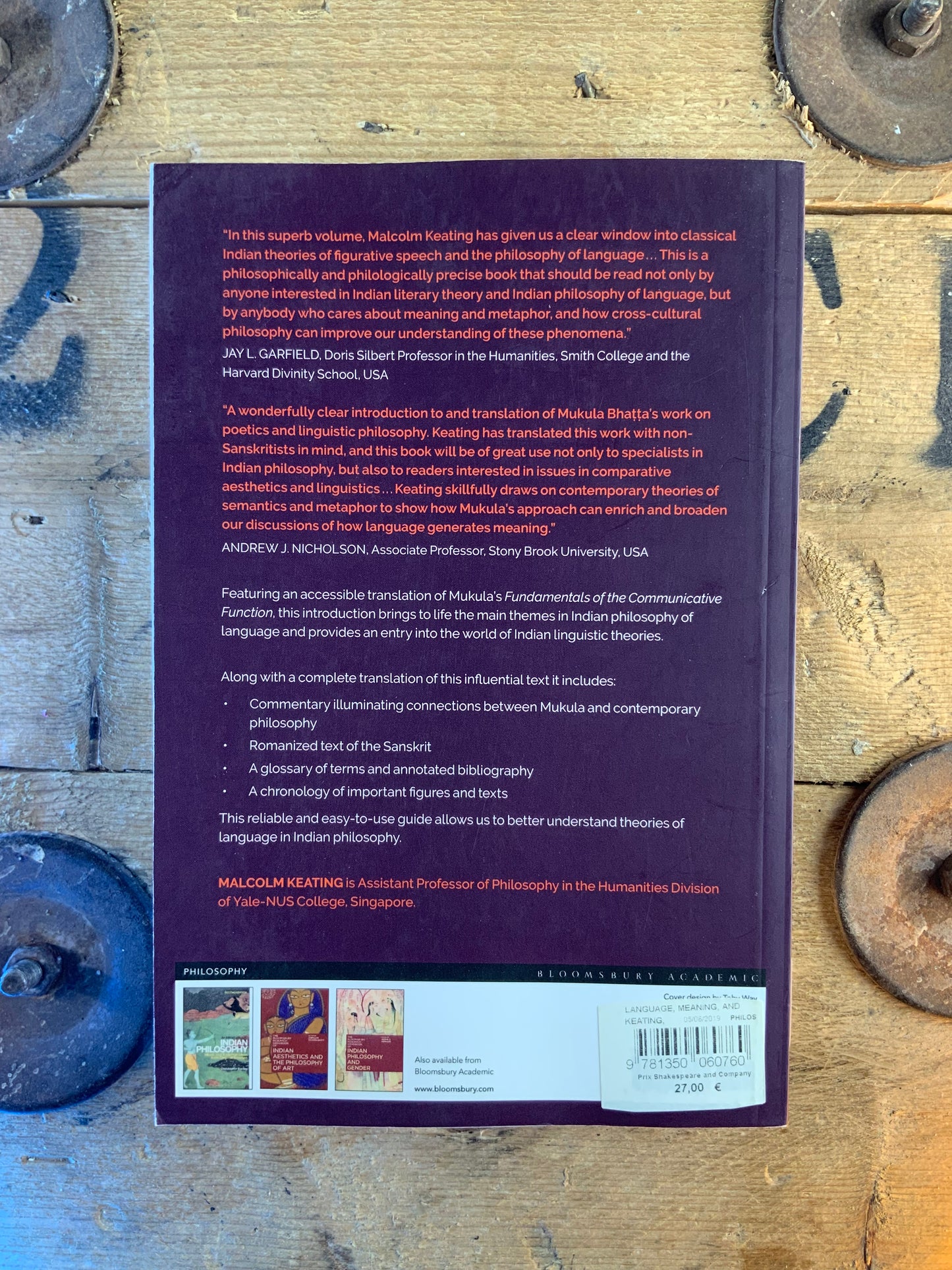 Language, meaning and use in indian philosophy - Malcolm Keating