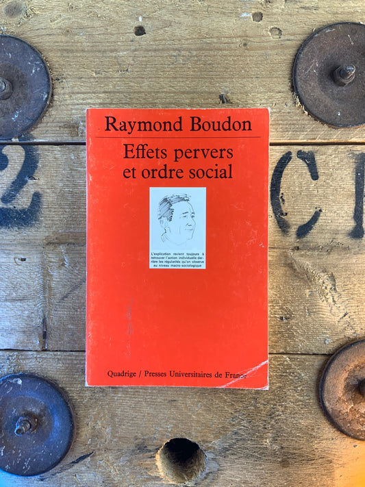 Effets pervers et ordre social - Raymond Boudon