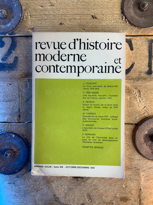 Revue d’histoire moderne et contemporaine - tome XIX
