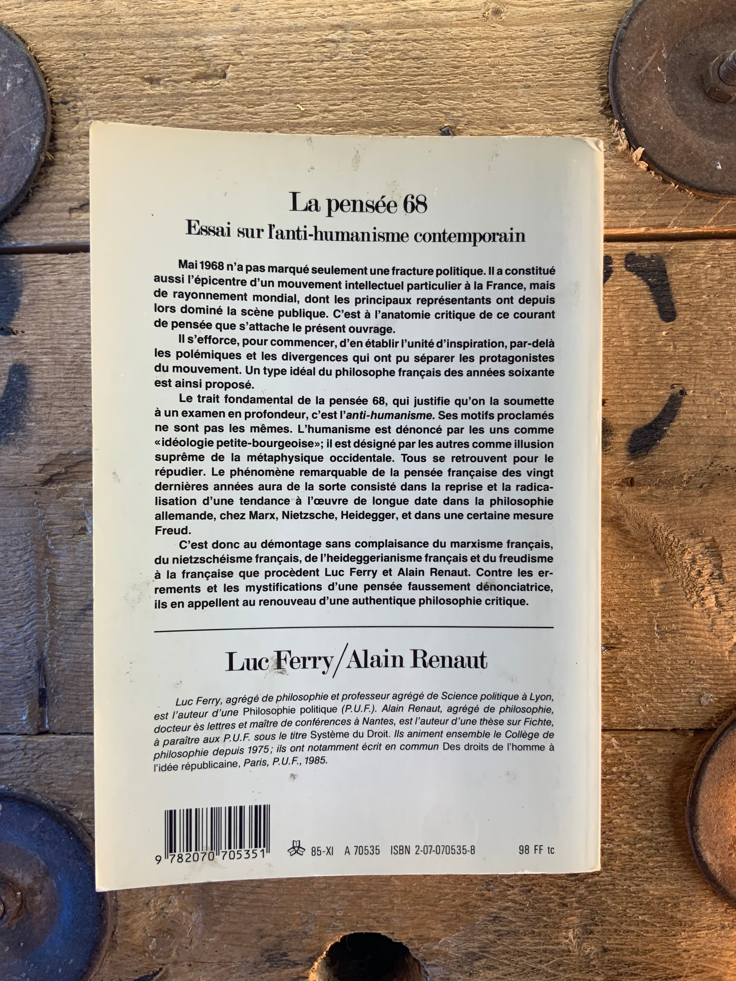 La pensée 68 : essai sur l’anti-humanisme contemporain - Luc Ferry et Alain Renaut