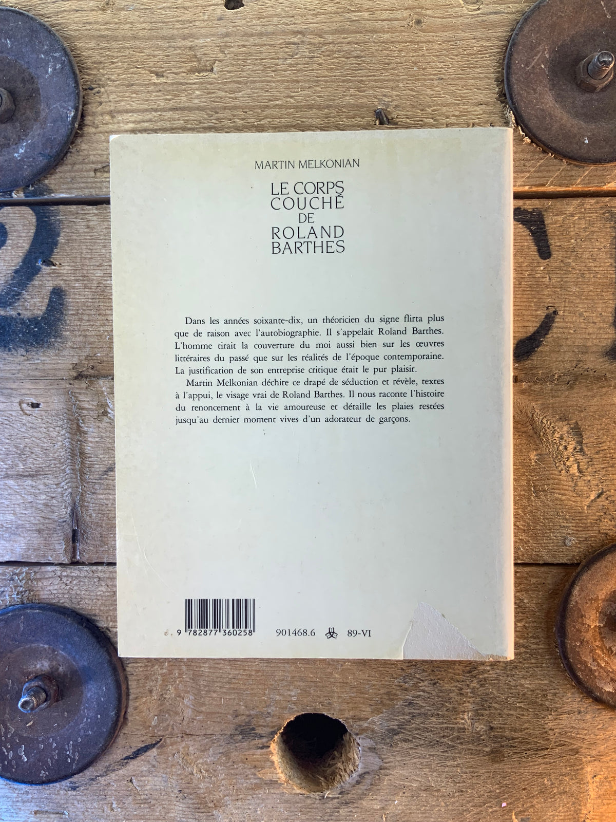 Le corps couché de Roland Barthes - Martin Melkonian