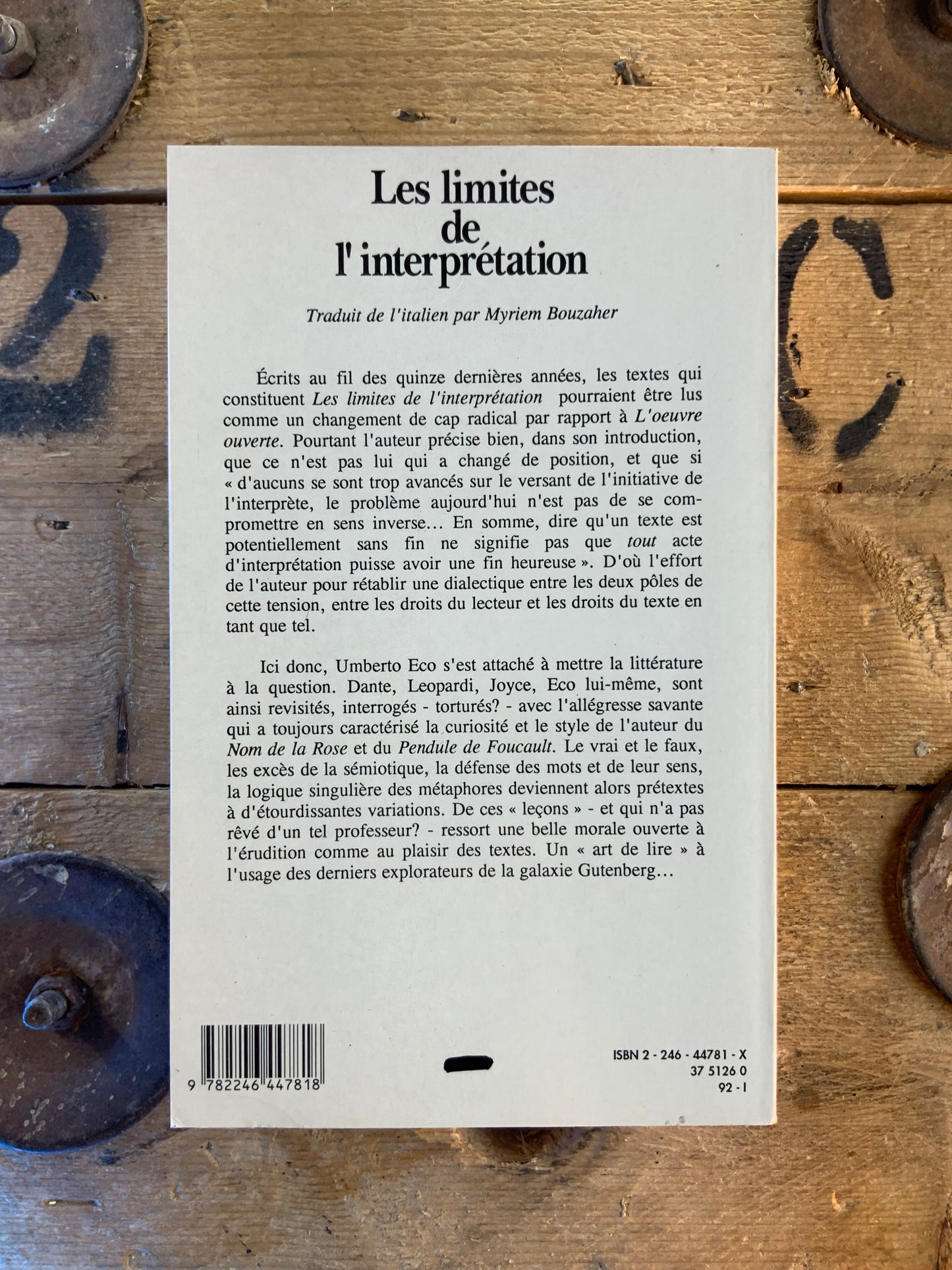Les limites de l’interprétation - Umberto Eco